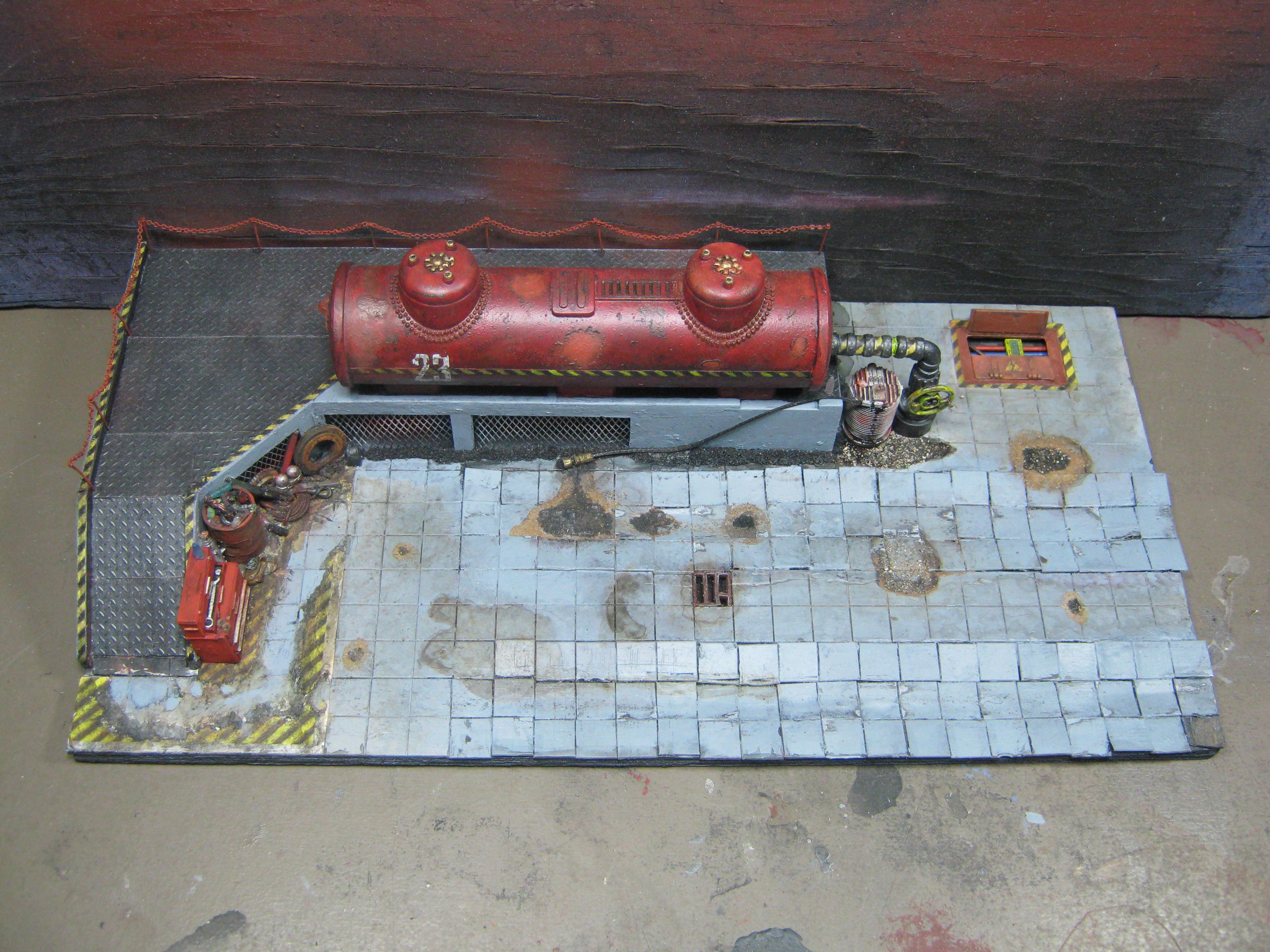 Necromunda, Pavement, Road, Rust Effect, Scratch Build, Terrain, Warhammer 40,000