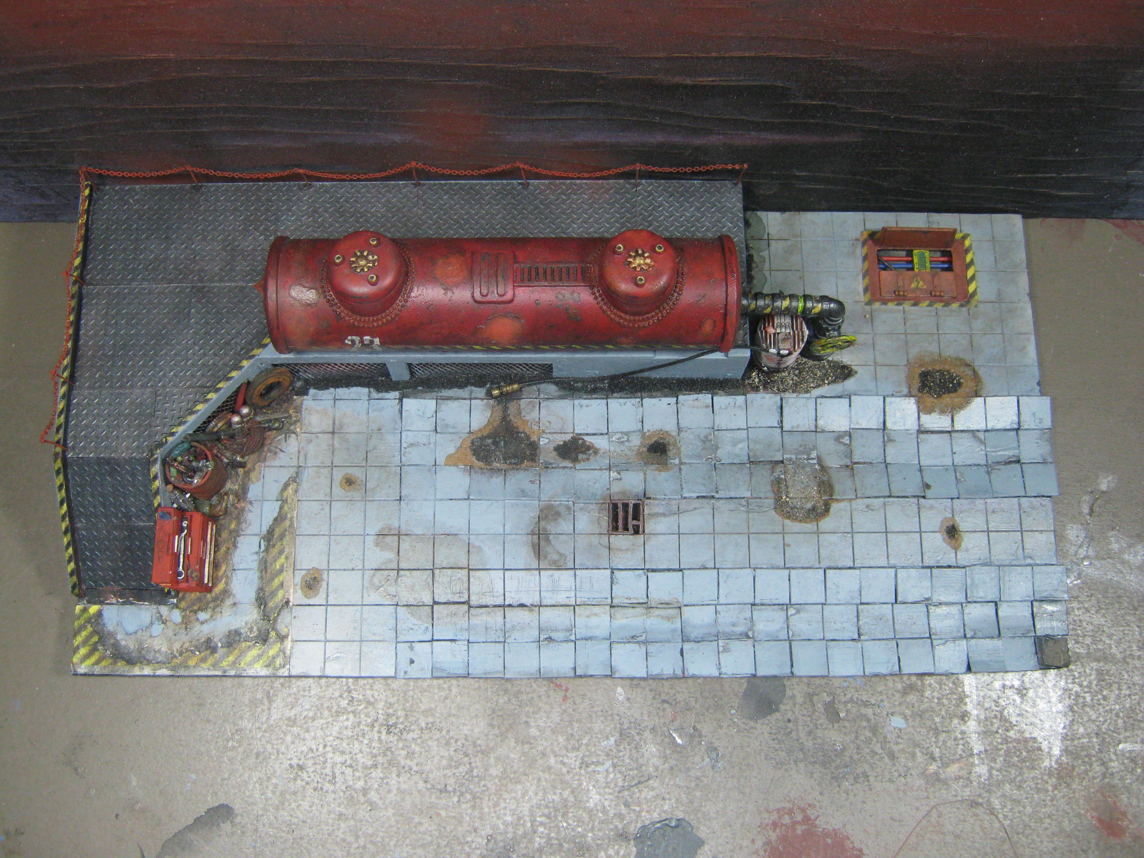 Necromunda, Pavement, Road, Rust Effect, Scratch Build, Terrain, Warhammer 40,000