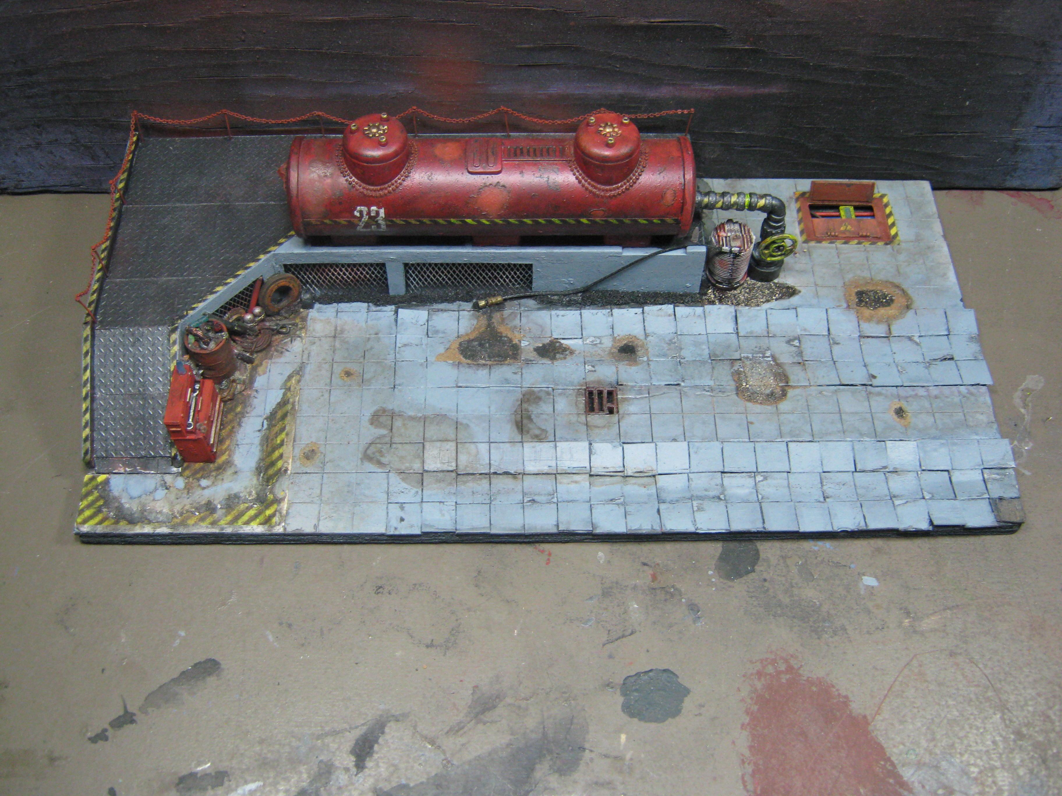Necromunda, Pavement, Road, Rust Effect, Scratch Build, Terrain, Warhammer 40,000
