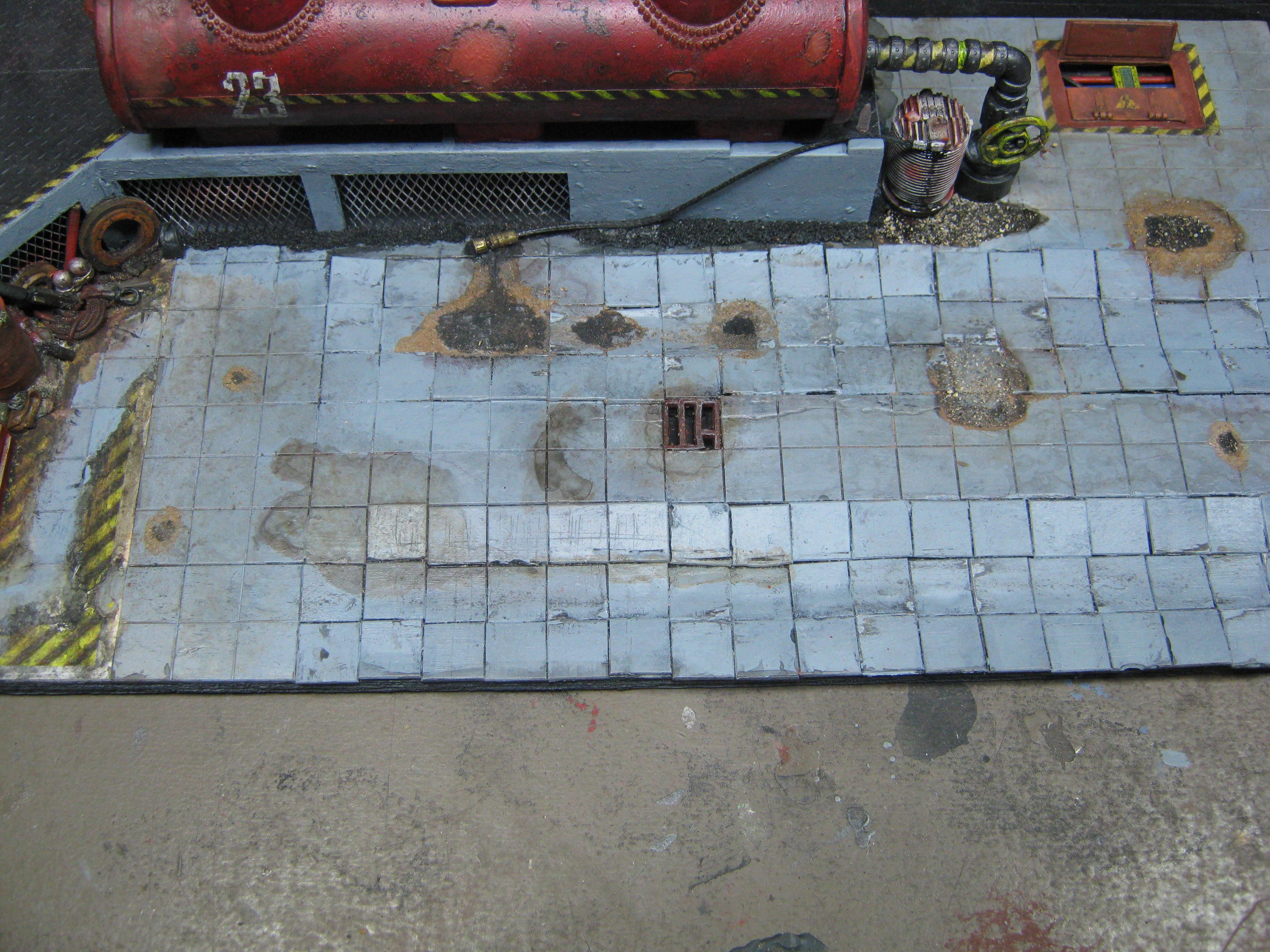 Necromunda, Pavement, Road, Rust Effect, Scratch Build, Terrain, Warhammer 40,000