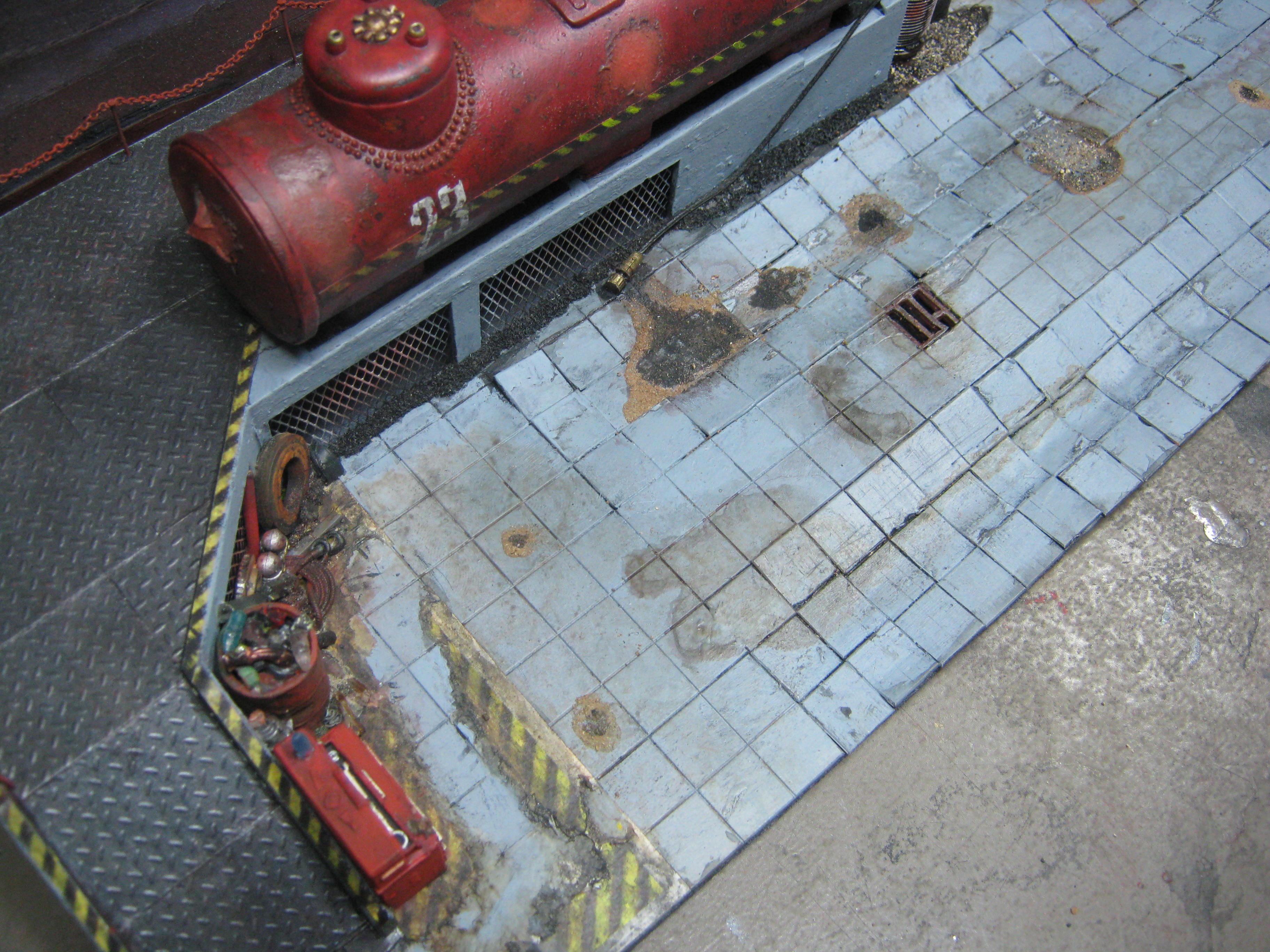 Necromunda, Pavement, Road, Rust Effect, Scratch Build, Terrain, Warhammer 40,000