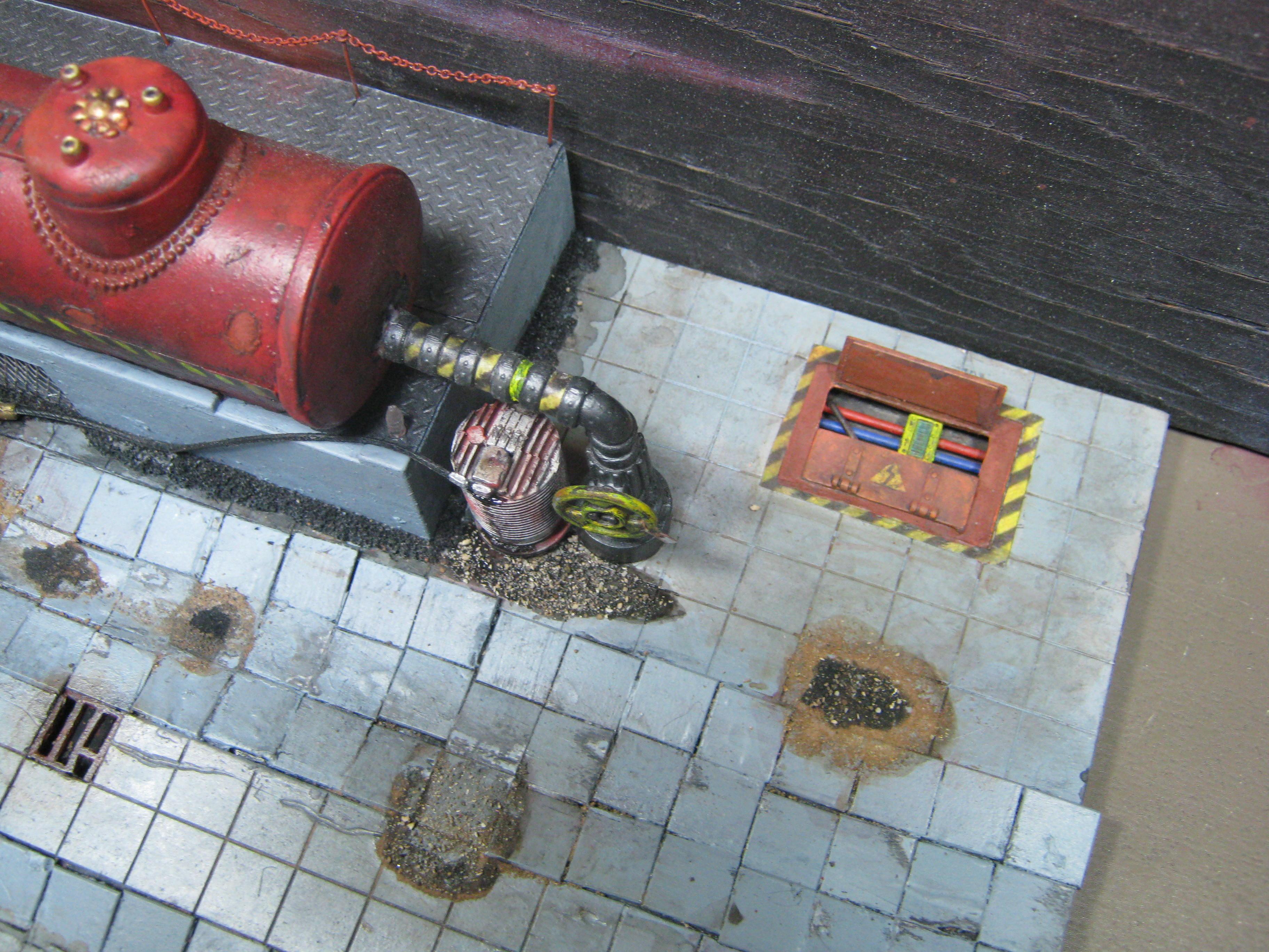 Necromunda, Pavement, Road, Rust Effect, Scratch Build, Terrain, Warhammer 40,000