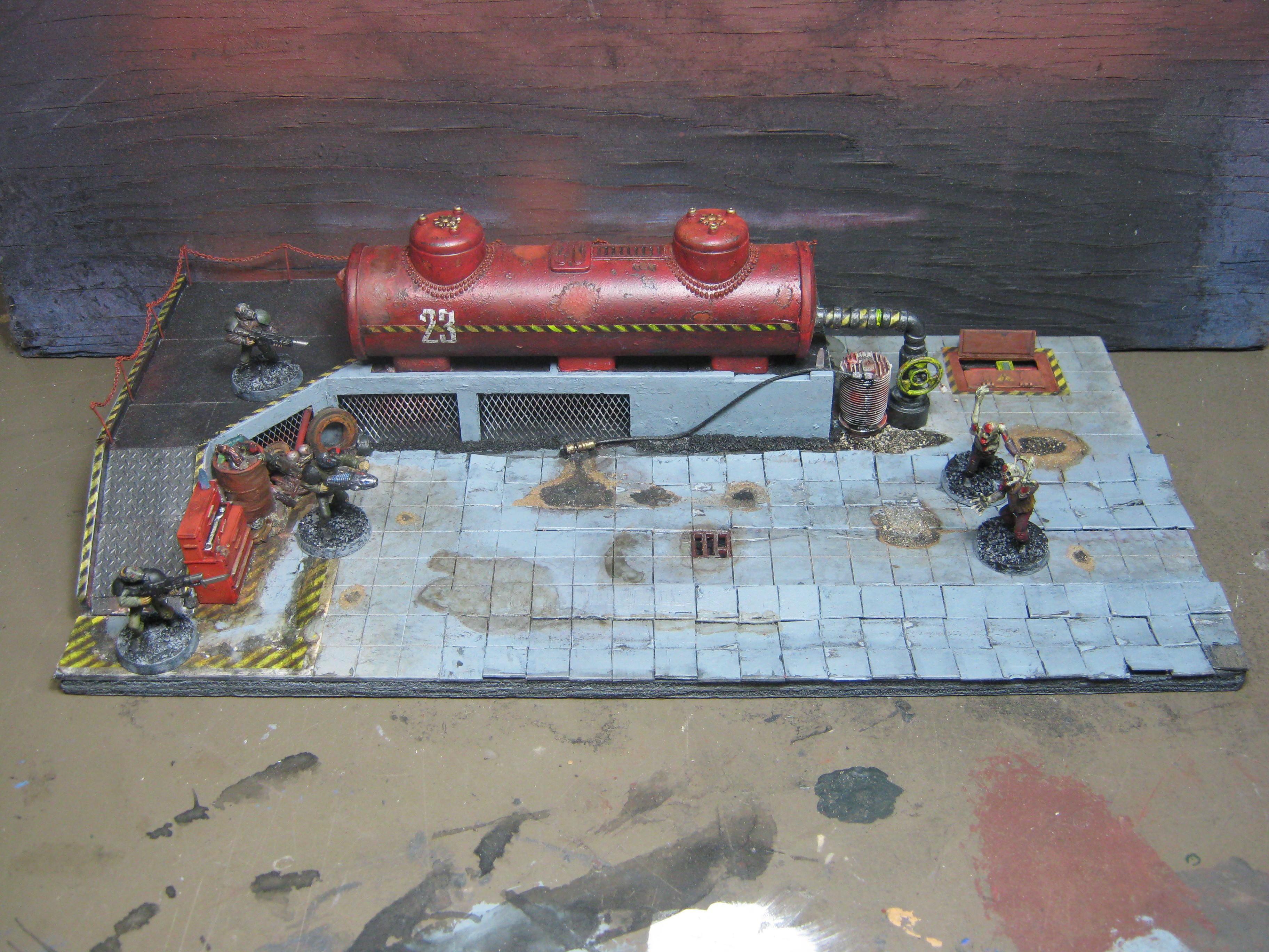 Necromunda, Pavement, Road, Rust Effect, Scratch Build, Terrain, Warhammer 40,000