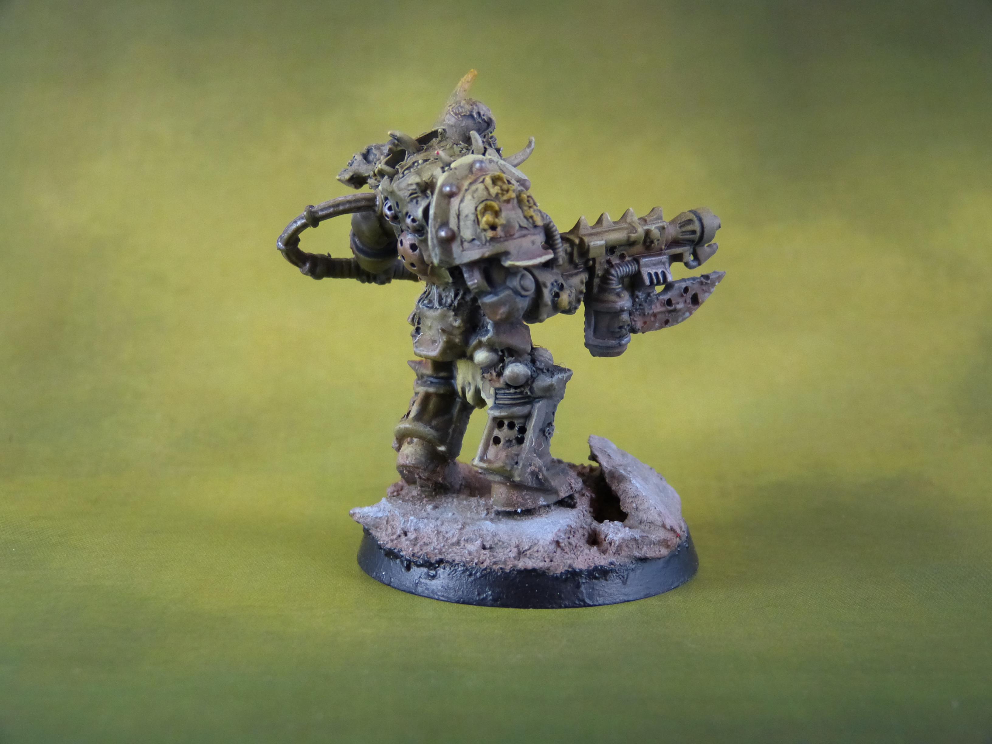 Conversion, Death Guard, Nurgle, Object Source Lighting, Power Axe, Warhammer 40 K