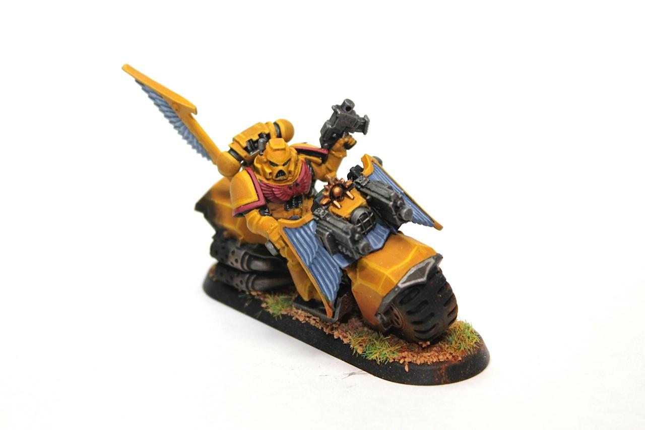 Bike, Darkangels Bike, Imperial Fists, Space Marines, Tilted