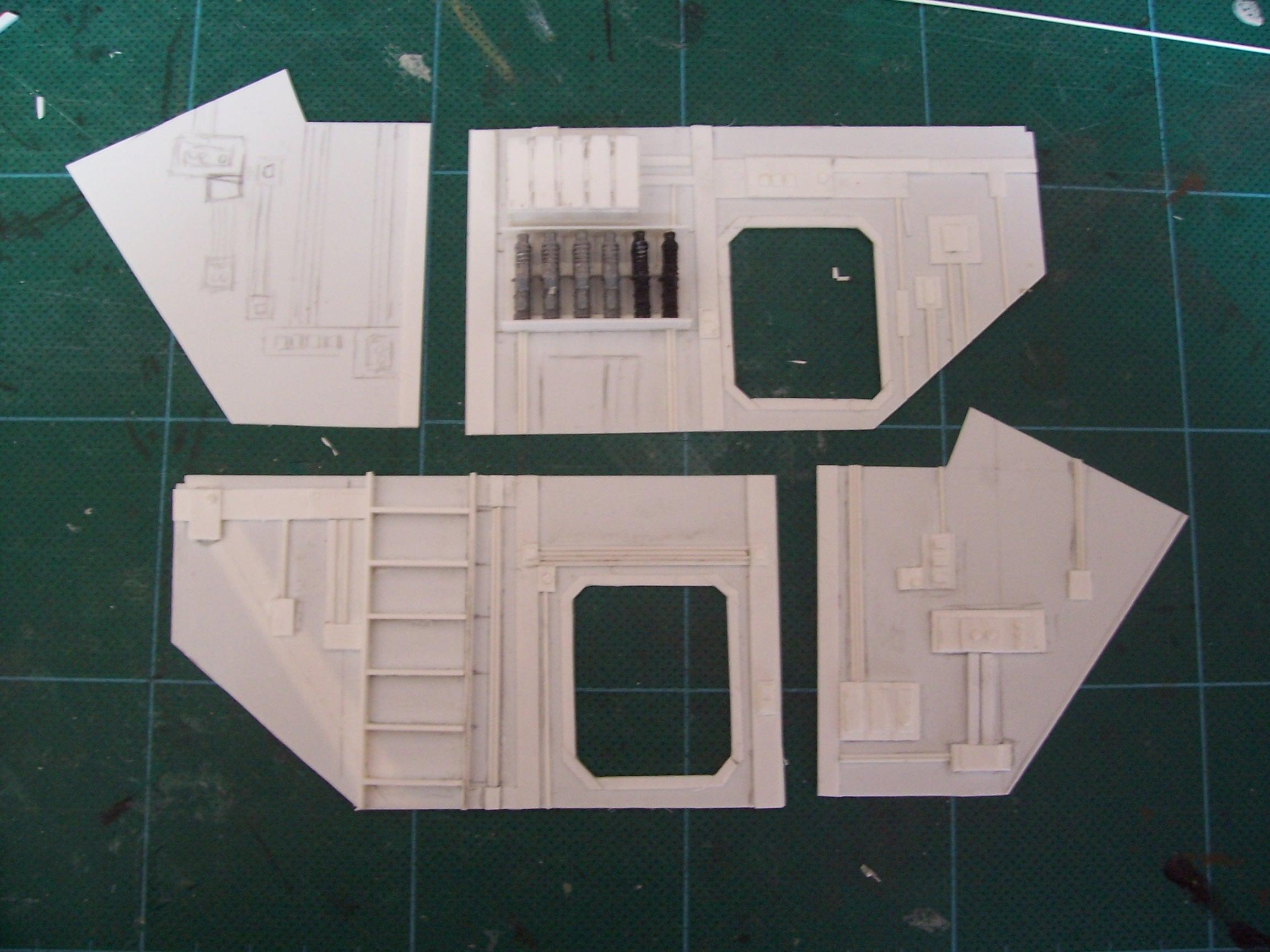 Gunship, Plasticard, Scratch Build, Thunderhawk, Work In Progress