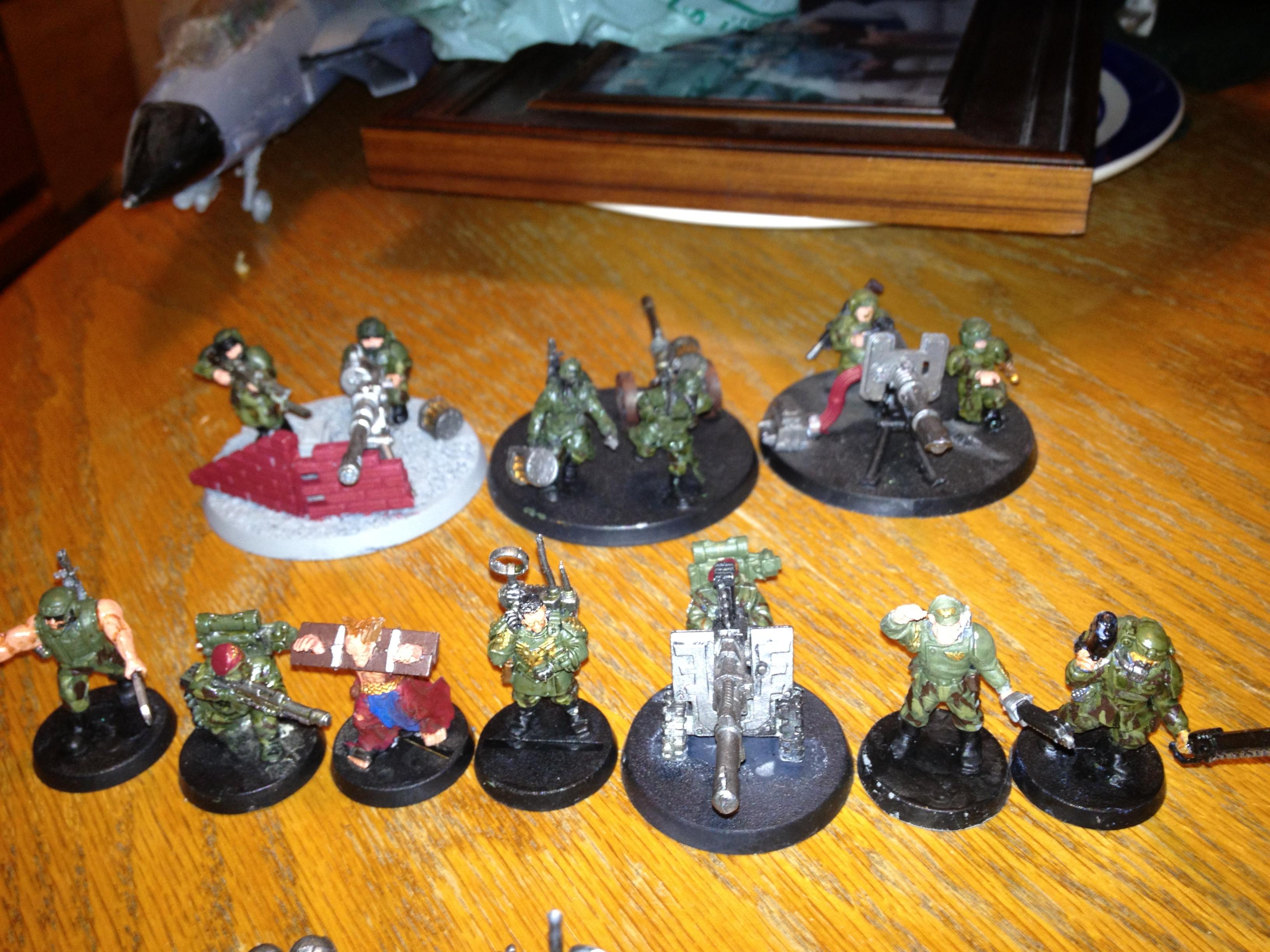 assorted figures waiting for completed squads, along with my figure for a Governor Retrieval Killteam mission