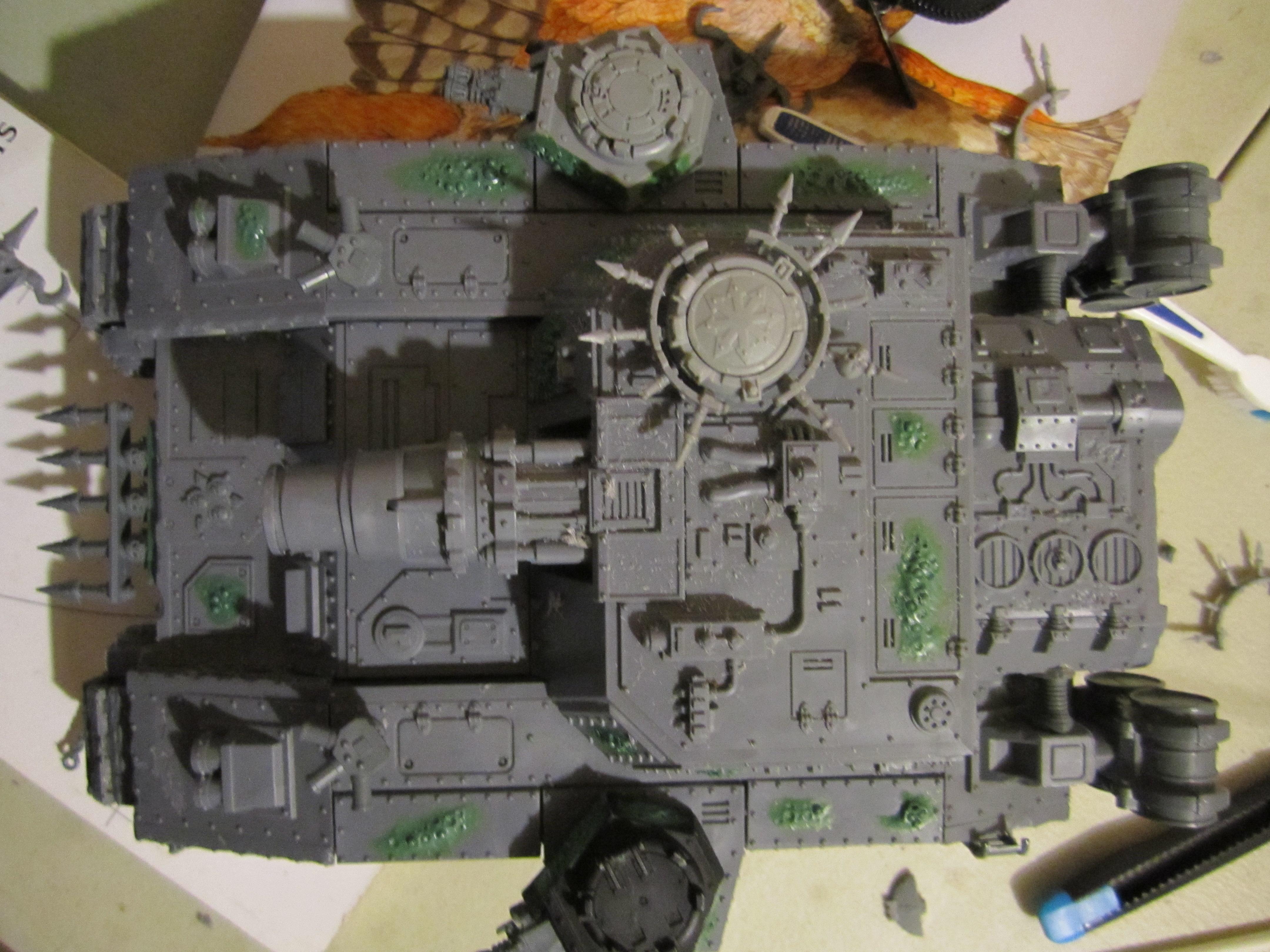 To add some spikey bits around a space marine hatch