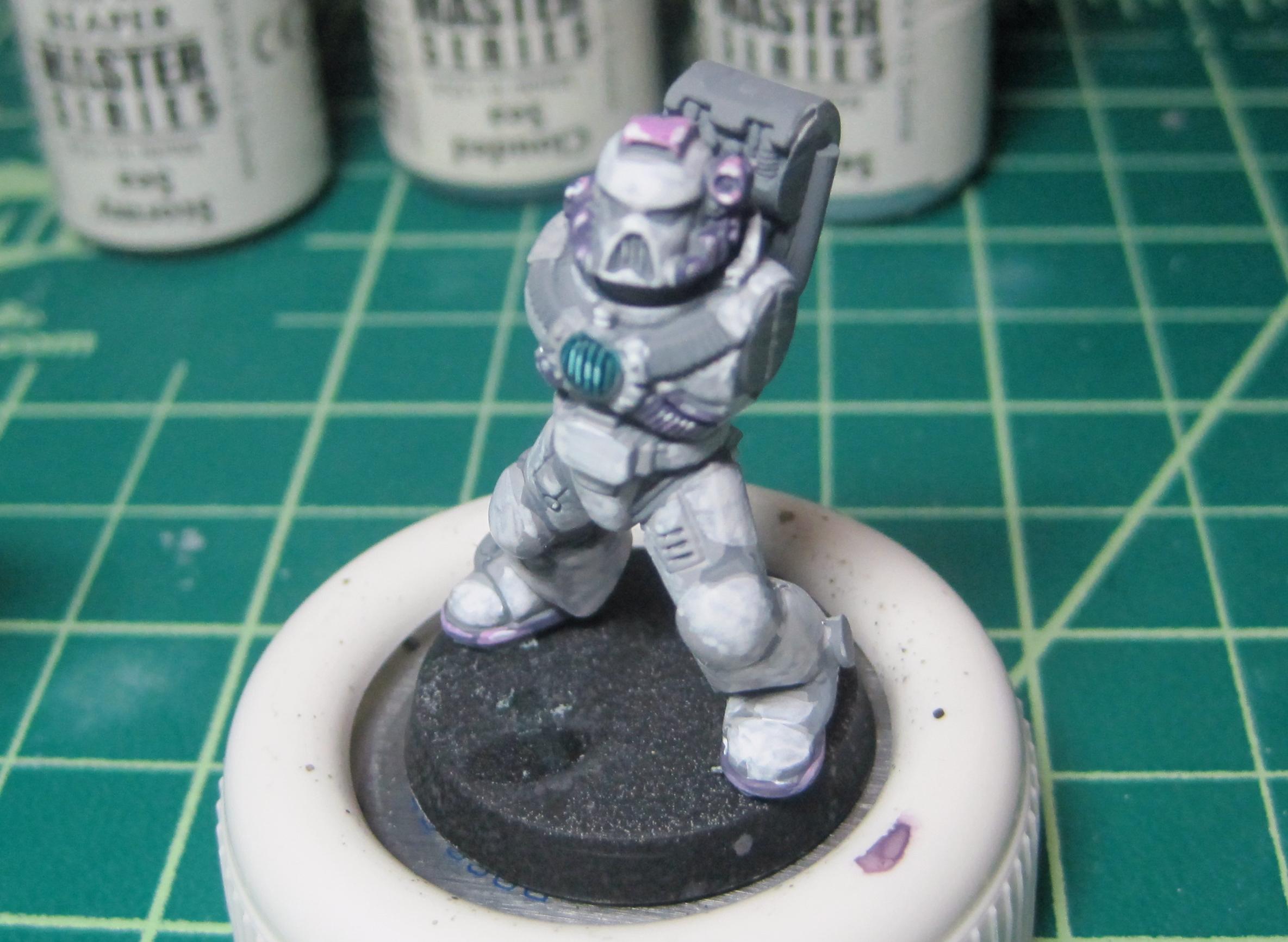 Test Model - Gray Base - Step 9 & 10 - Body - Pink and White