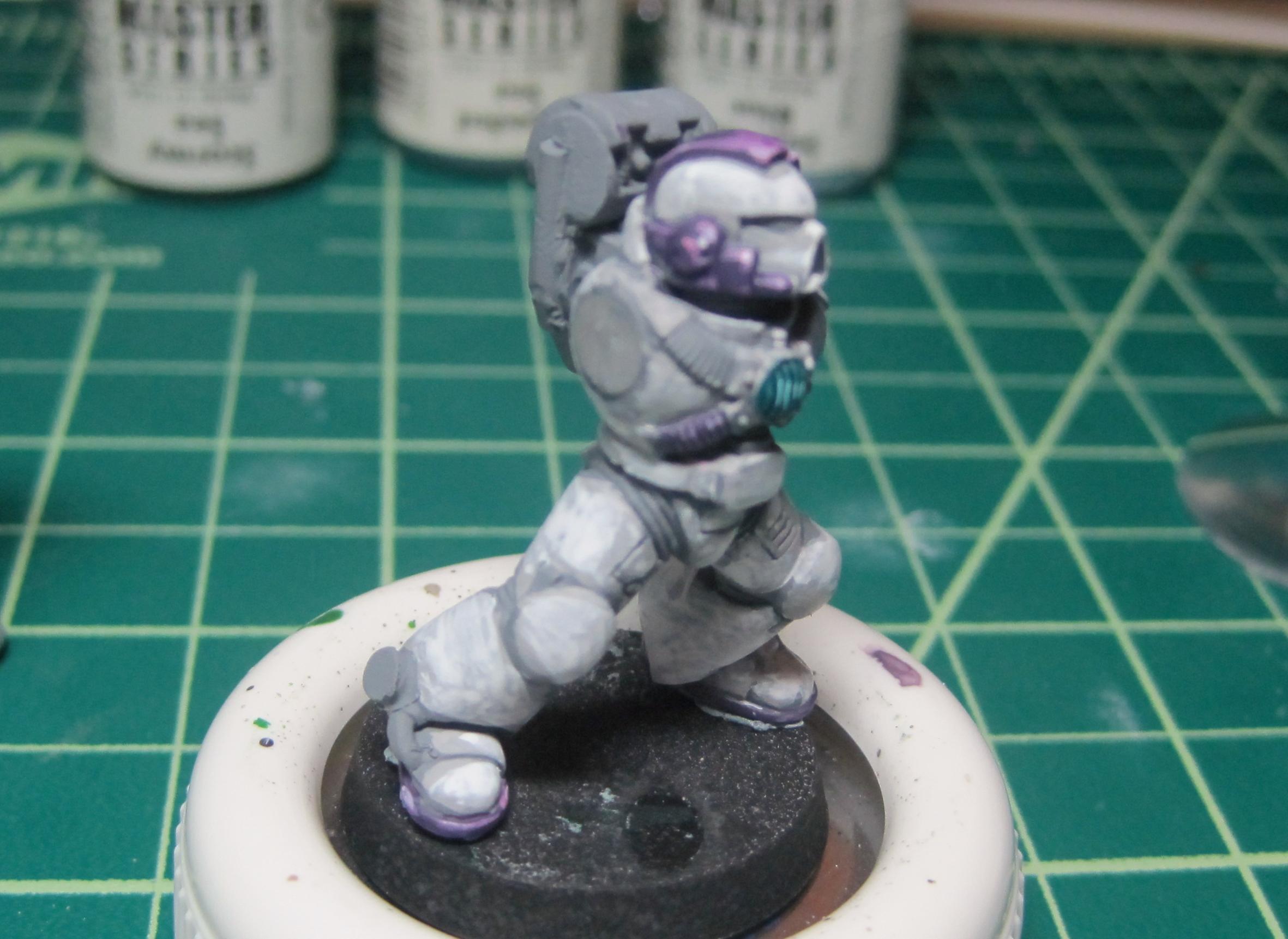 Test Model - Gray Base - Step 11 - Body - Purple Wash
