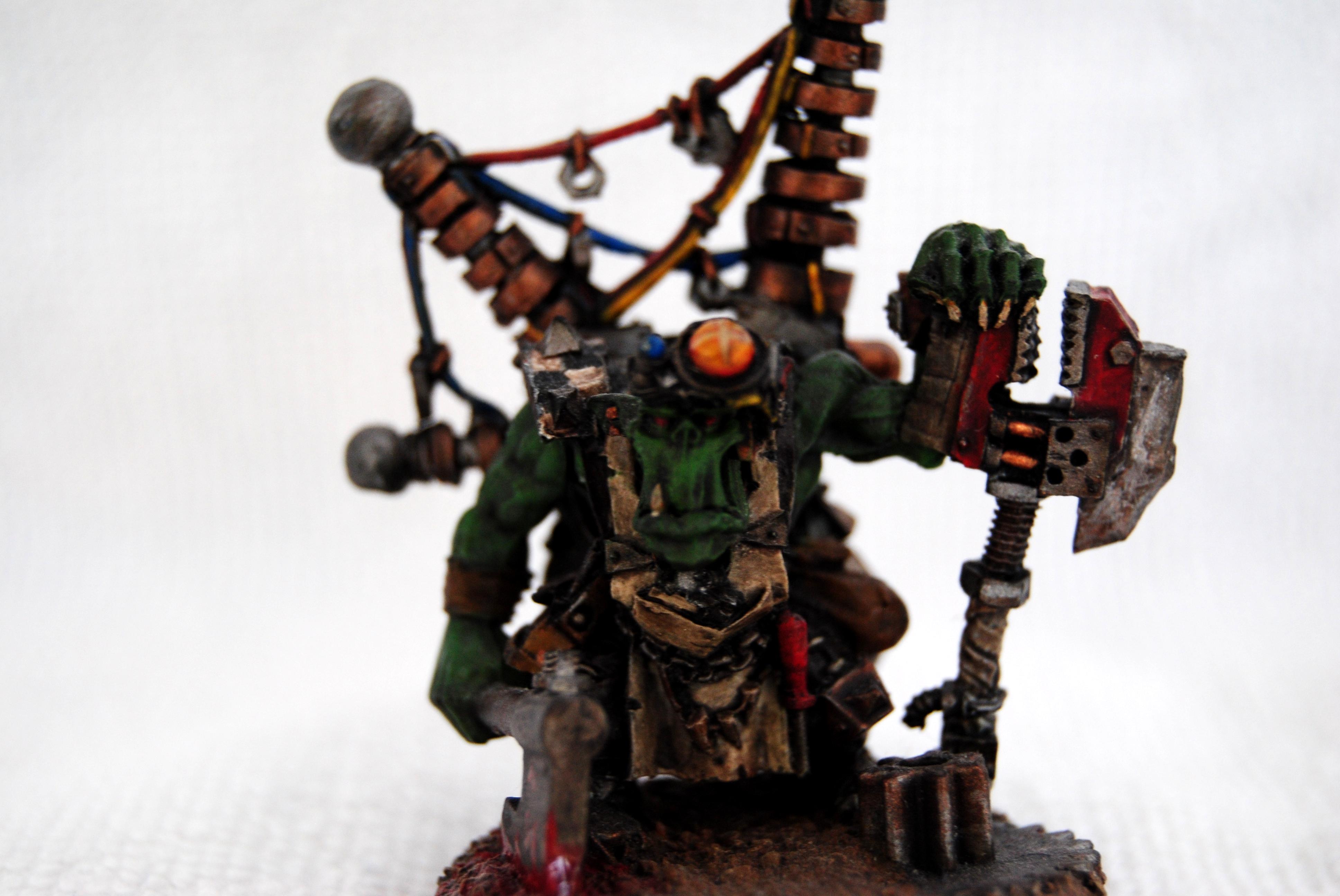 Big Mek, Finecast, Kustom Force Field, Nob, Ork Big Mek, Ork Hq, Orks