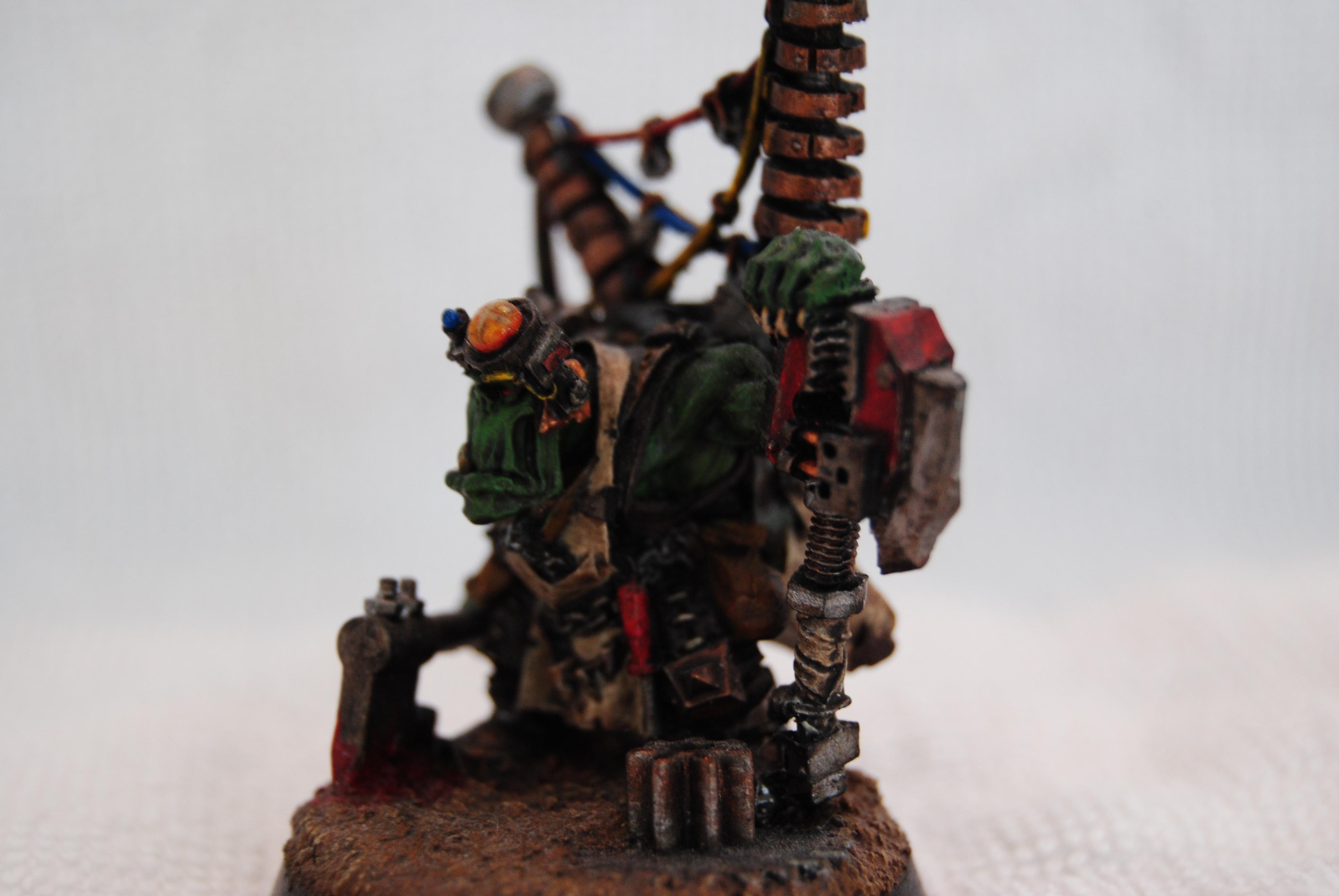 Big Mek, Finecast, Kustom Force Field, Nob, Ork Big Mek, Ork Hq, Orks