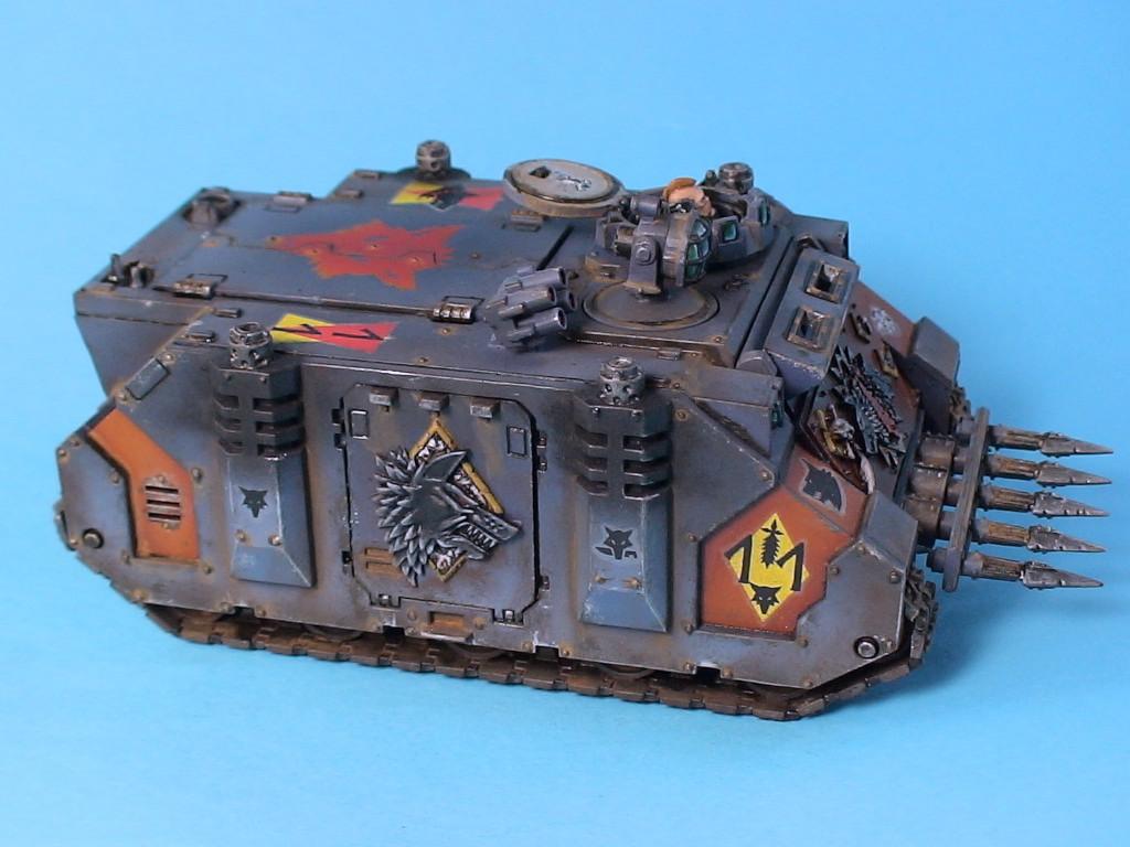 Rhino, Space Marines, Space Wolves, Warhammer 40,000, Weathered
