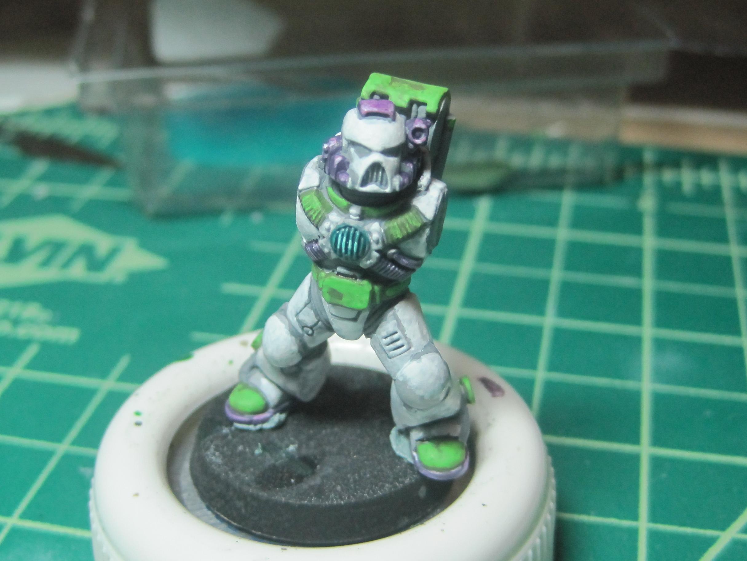 Test Model - Gray Base - Step 13 - Body - Scorpy Green