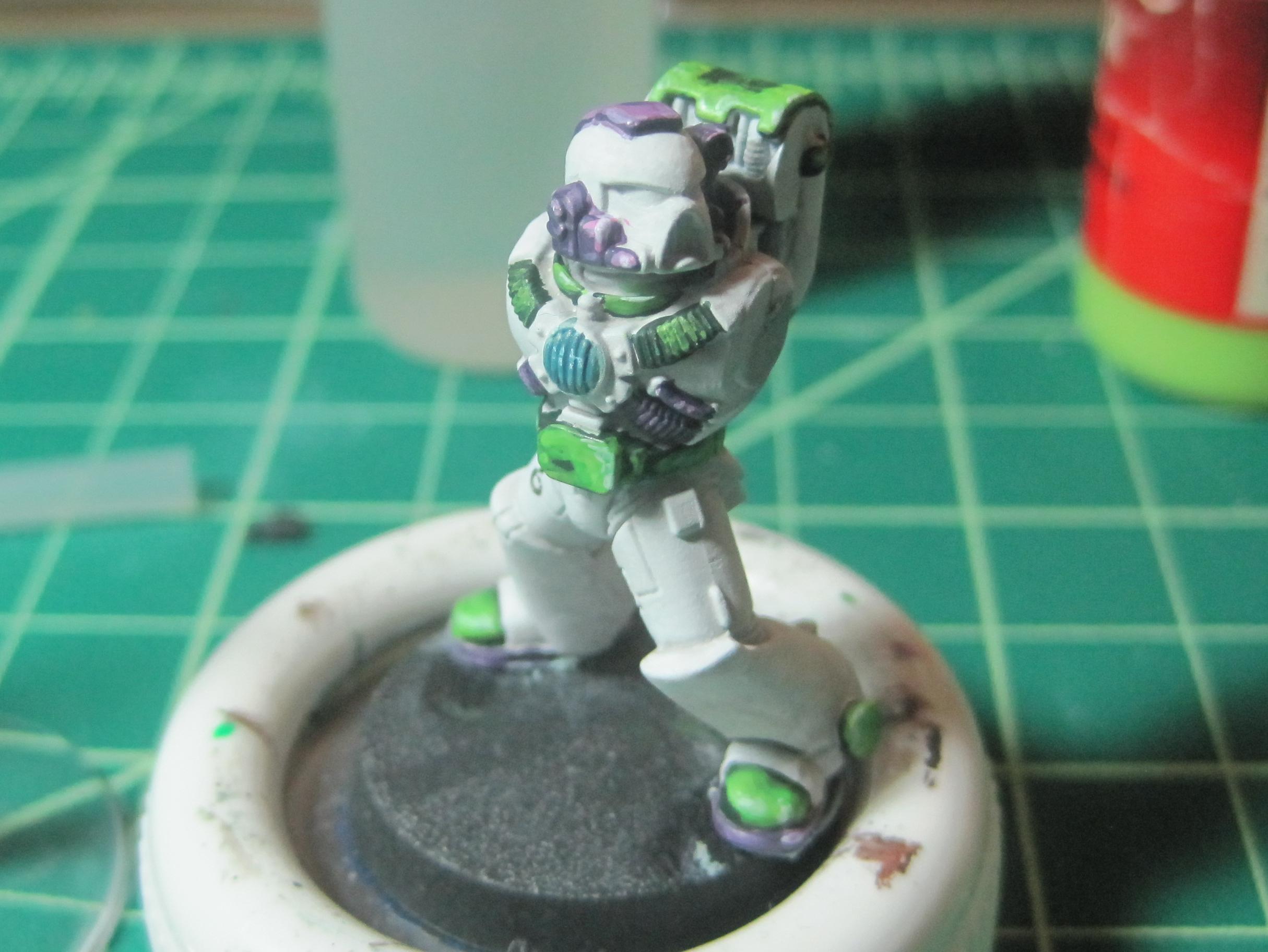 Test Model - White Base - Step 16 - Body - Green Wash