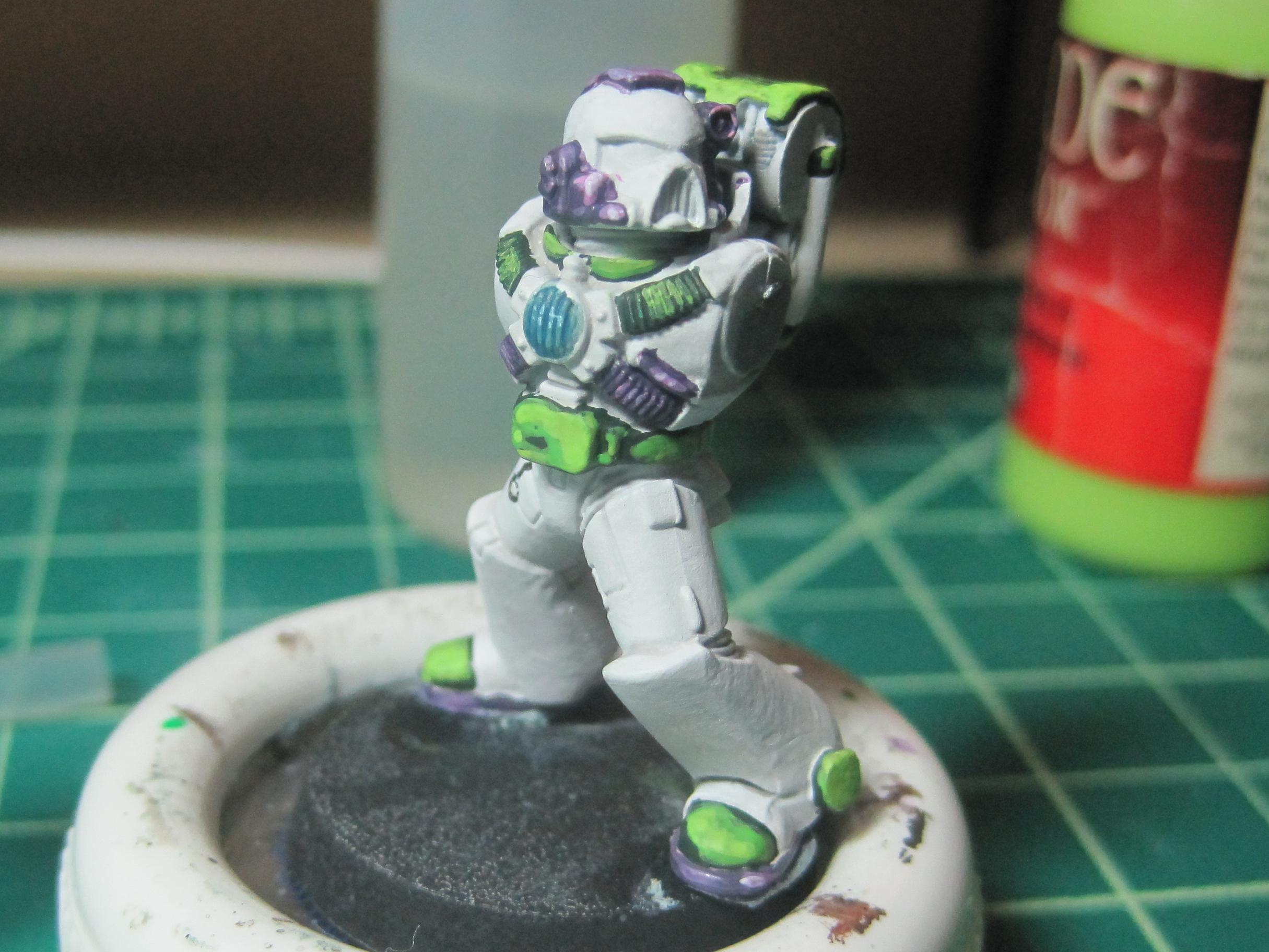 Test Model - White Base - Step 14 - Body - Livery Green