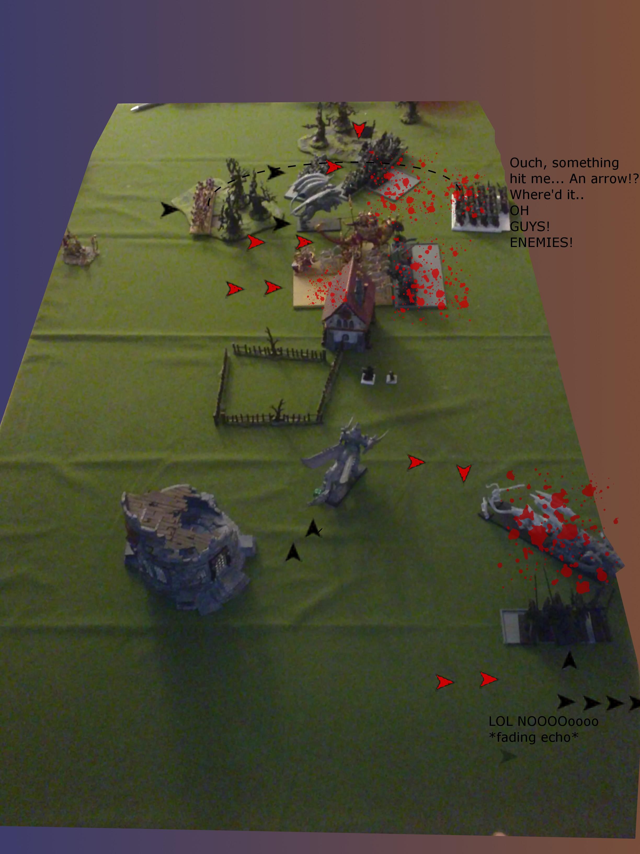 Battle Report, Dark Elves, Ogre Kingdoms, Tomb Kings, Warriors Of Chaos