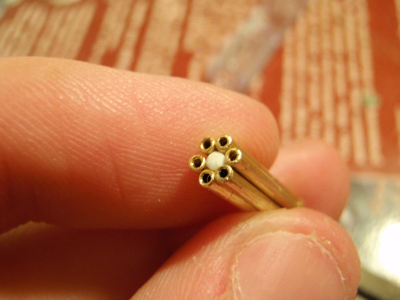 I drilled a little into the barrels and chamfered the edges