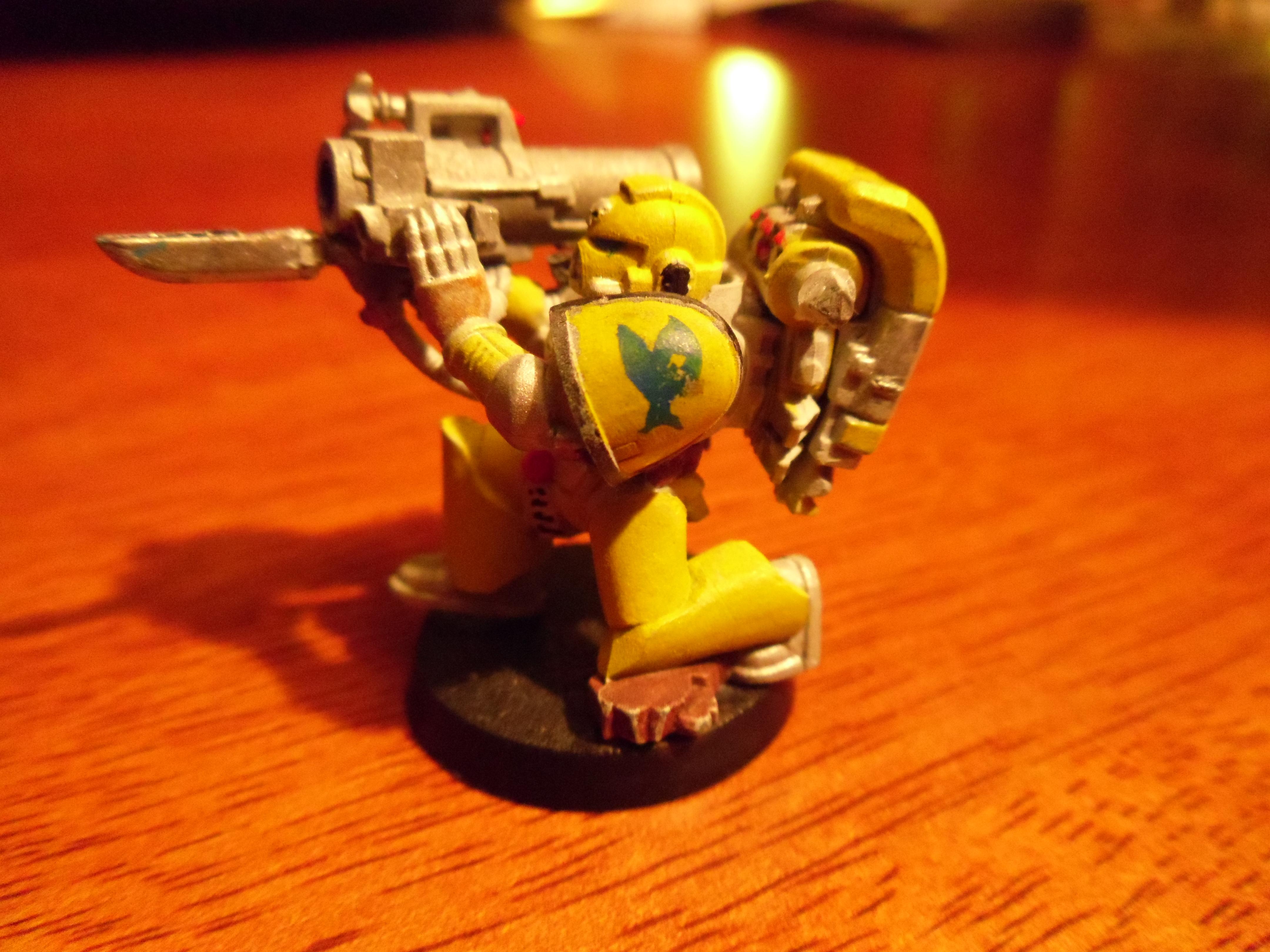 Angry, Budget, Cheap, Imperial Fists, Space Marines, Work In Progress, Yellow