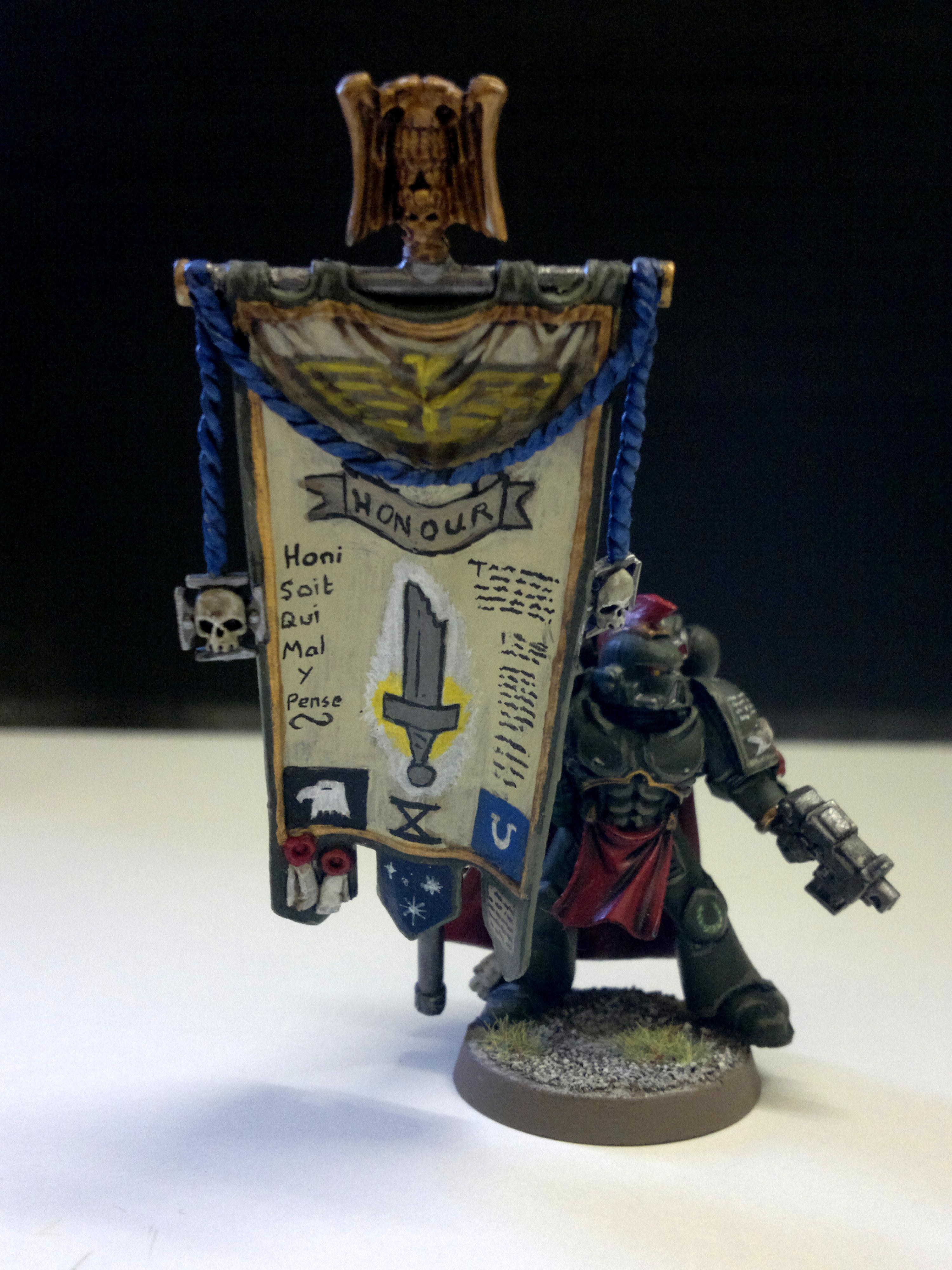 Banner, Bearer, Imperial, Space Marine. Hounour Gaurd, Standard, Warhammer 40,000