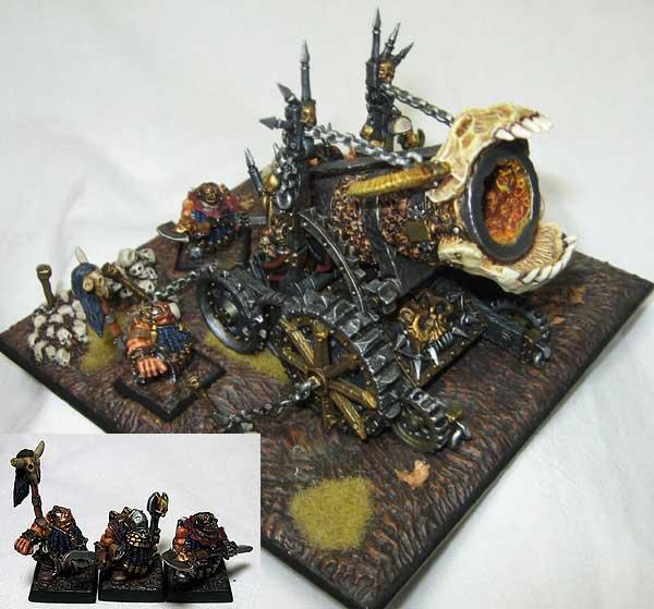 Chaos Dwarf, Conversion, Daemons, Hell Cannon, Warrior's Of Chaos