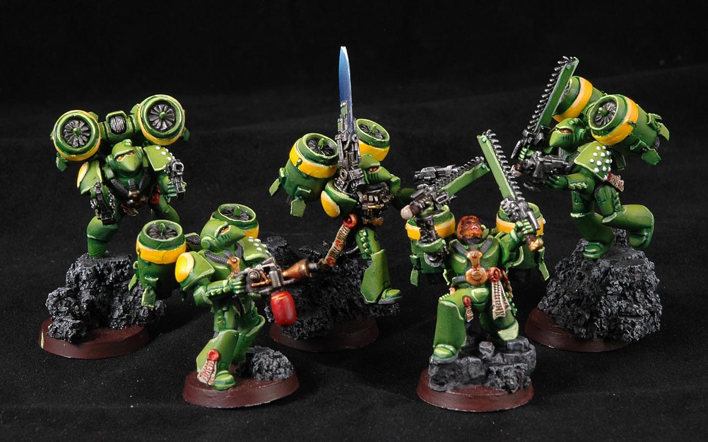 Assault Squad, Mantis Warriors, Space Marines, Warhammer 40,000, Work In Progress