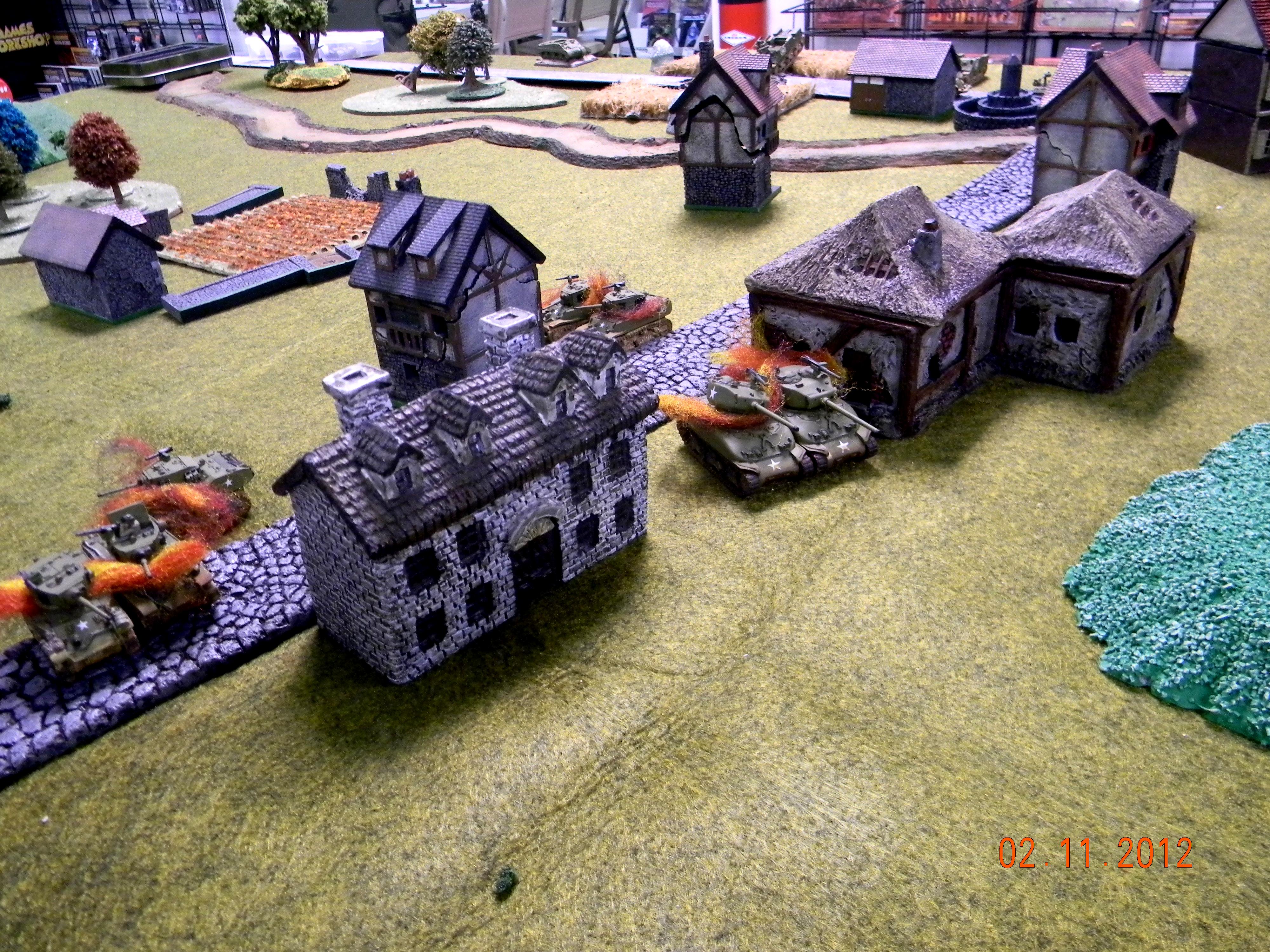 Battle Report, Flames Of War, Sherman Tank, Village