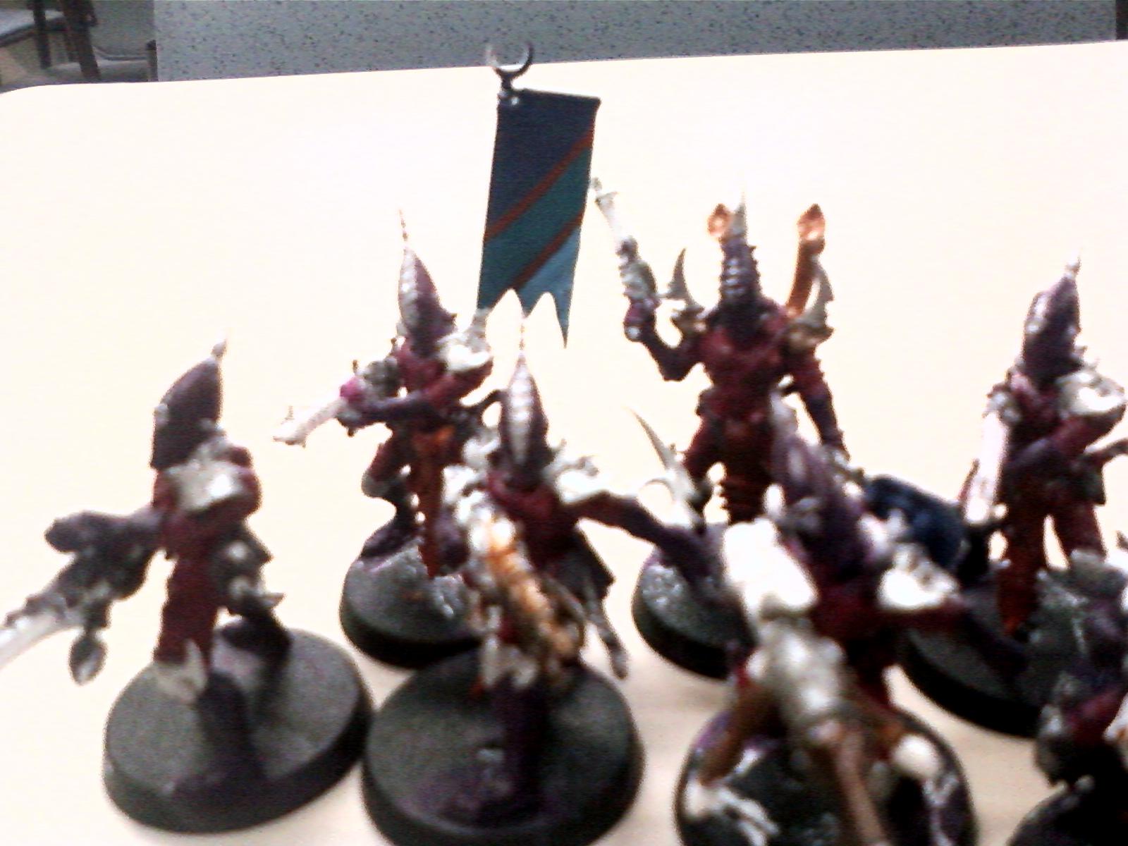 Dark Eldar, Kabalite Warriors, Mithril Silver, Purple, Work In Progress