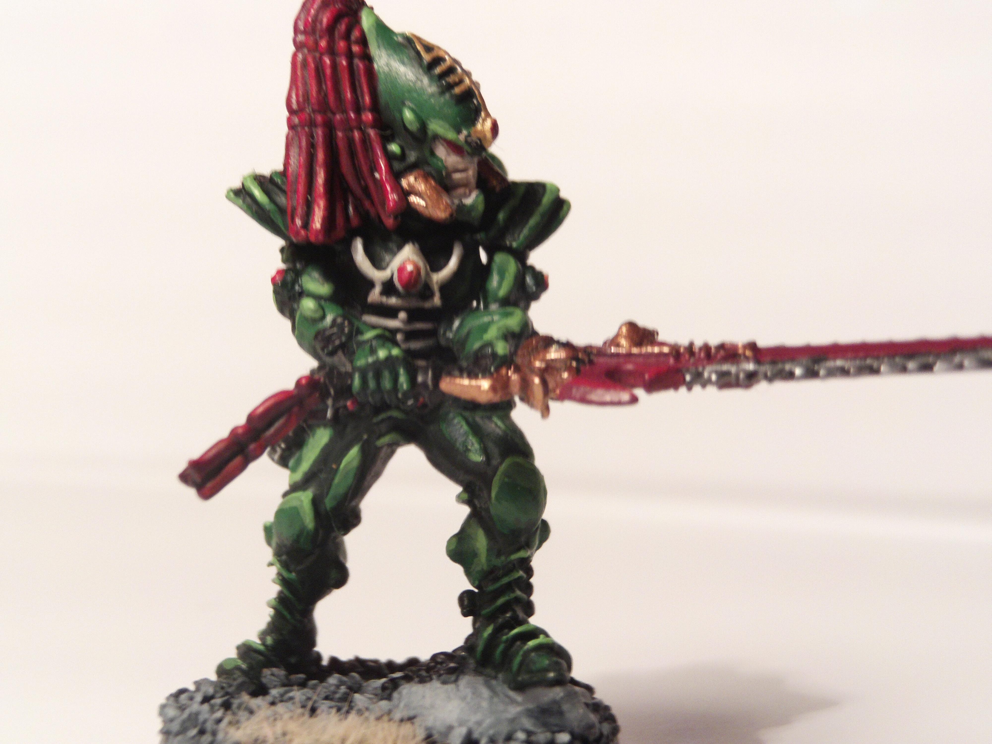 Aspect Warrior, Dark Eldar, Eldar, Exarch, Green, Red, Striking Scorpion