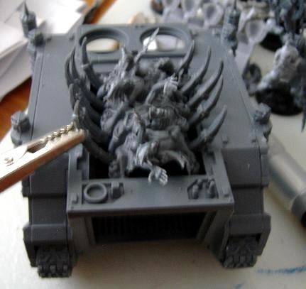 Death Guard, Rhino, Death Guard Rhino WIP