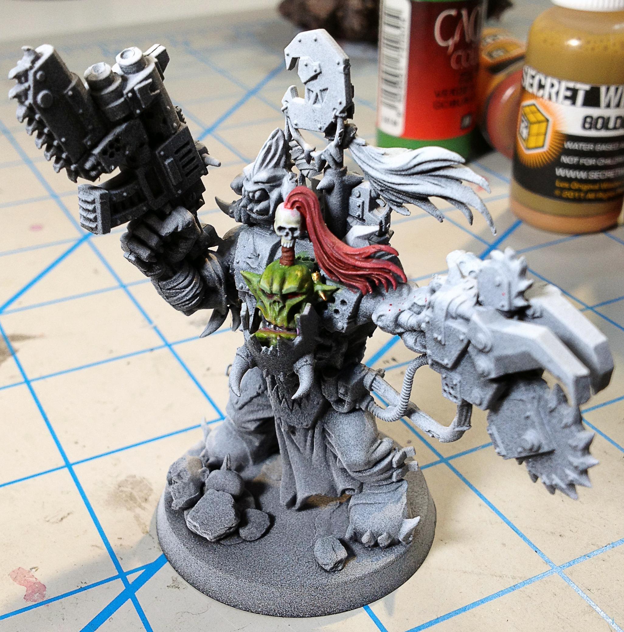 Zenithal Black/white primer, then glazes