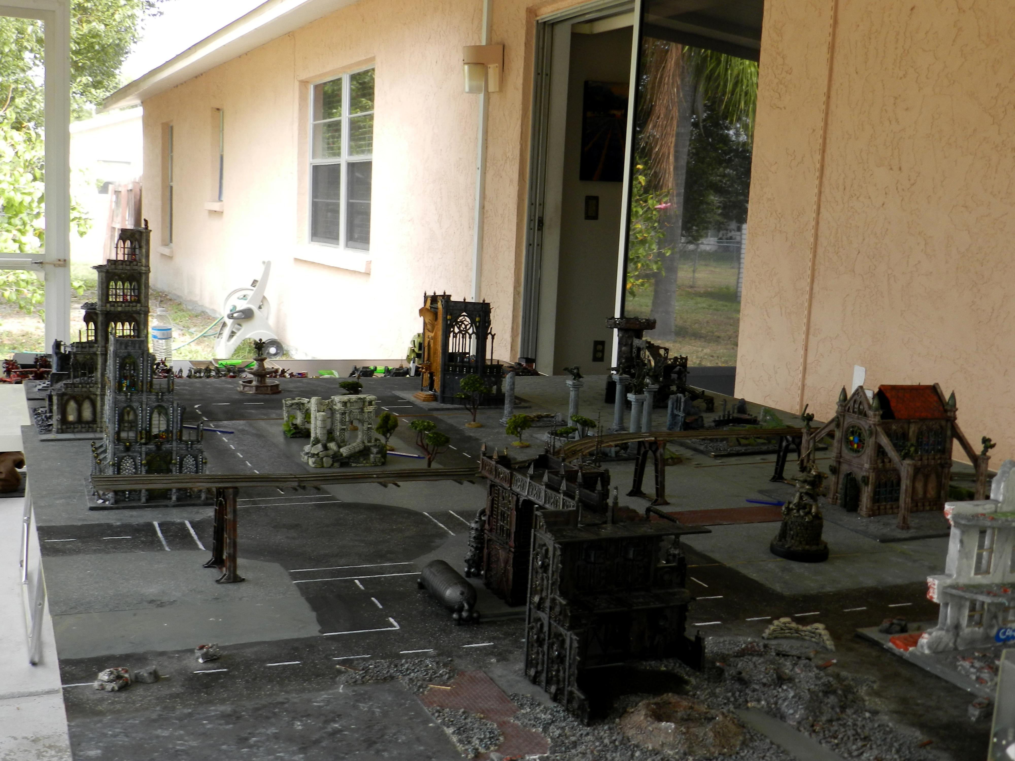 Apocalypse, Black Templars, Chaos, City, Orks, Tau, Terrain, Train