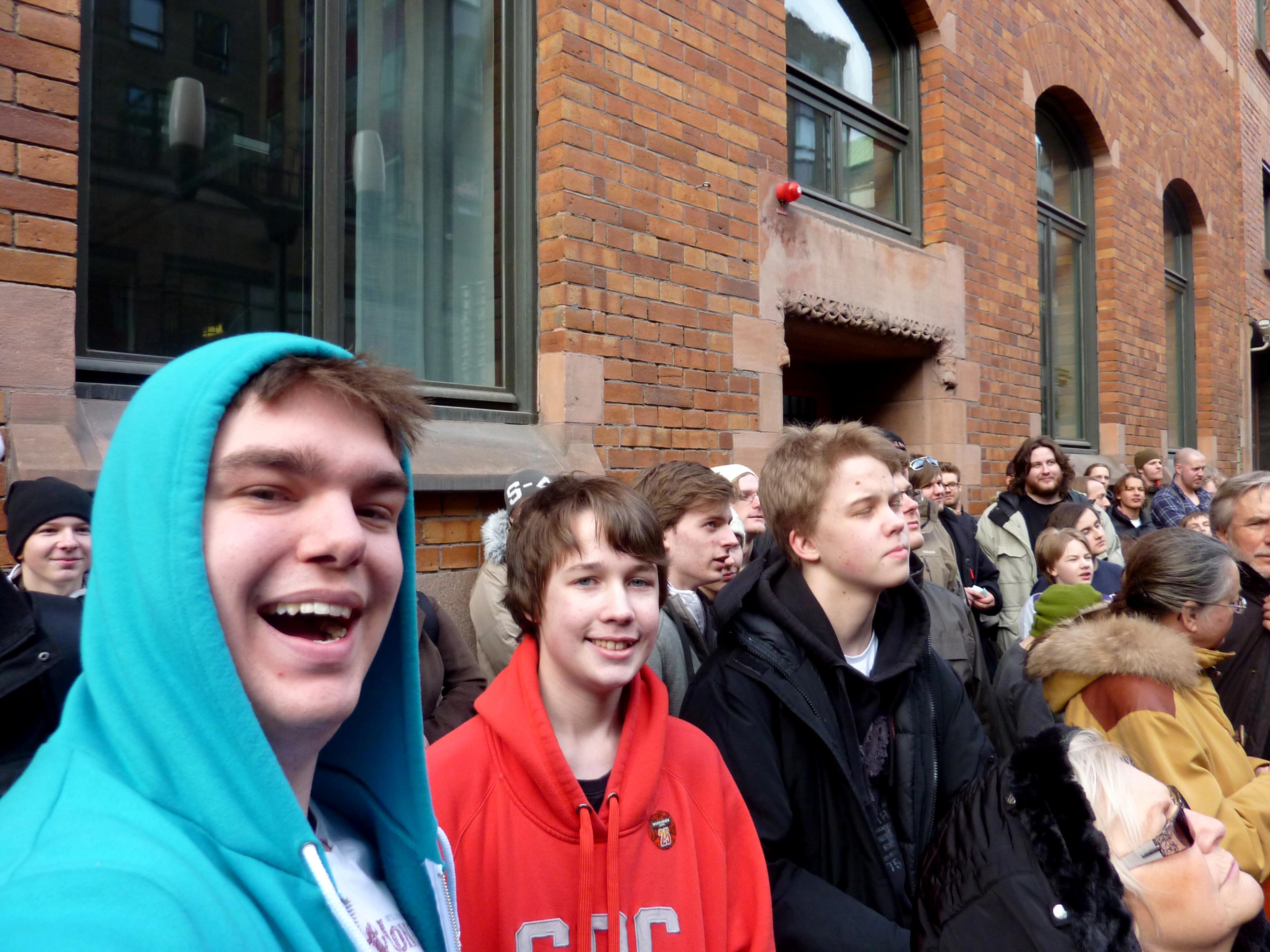 Me and some people at the GW lottery