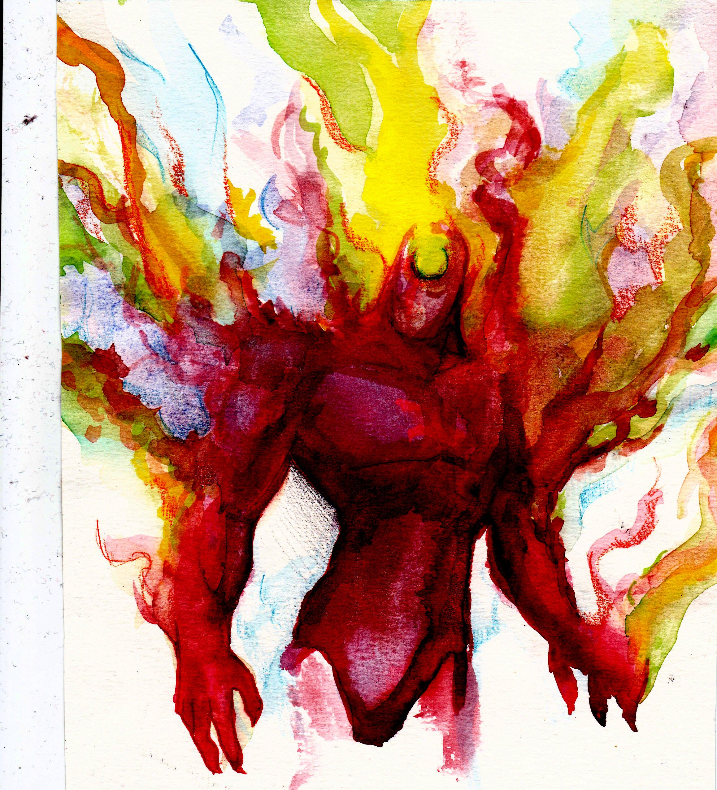 Artwork, Chaos, Daemon Prince, Magnus Iz A Dork, Magnus The Red, Primarch