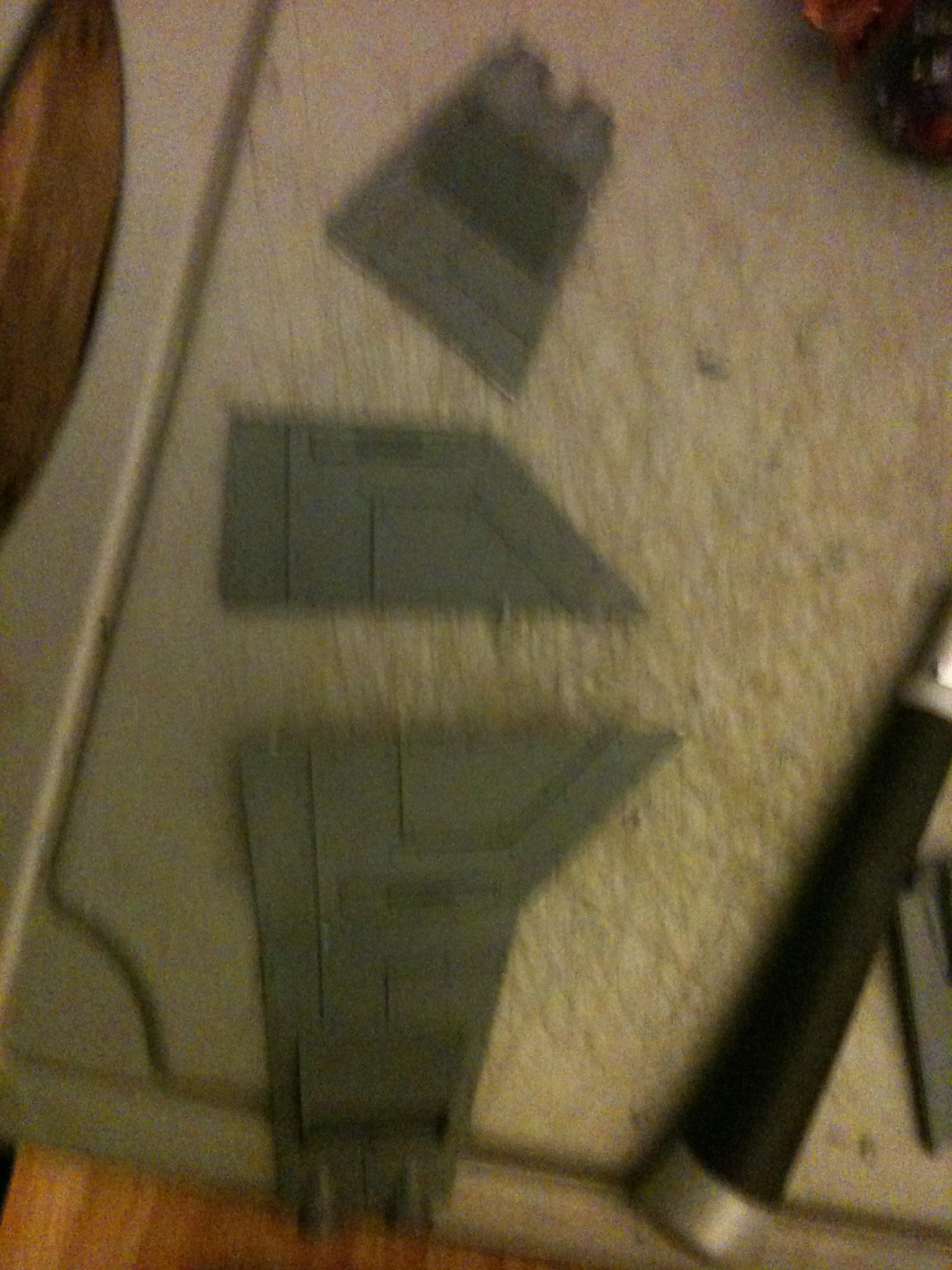 Wings cut off to use for side pannel and platform