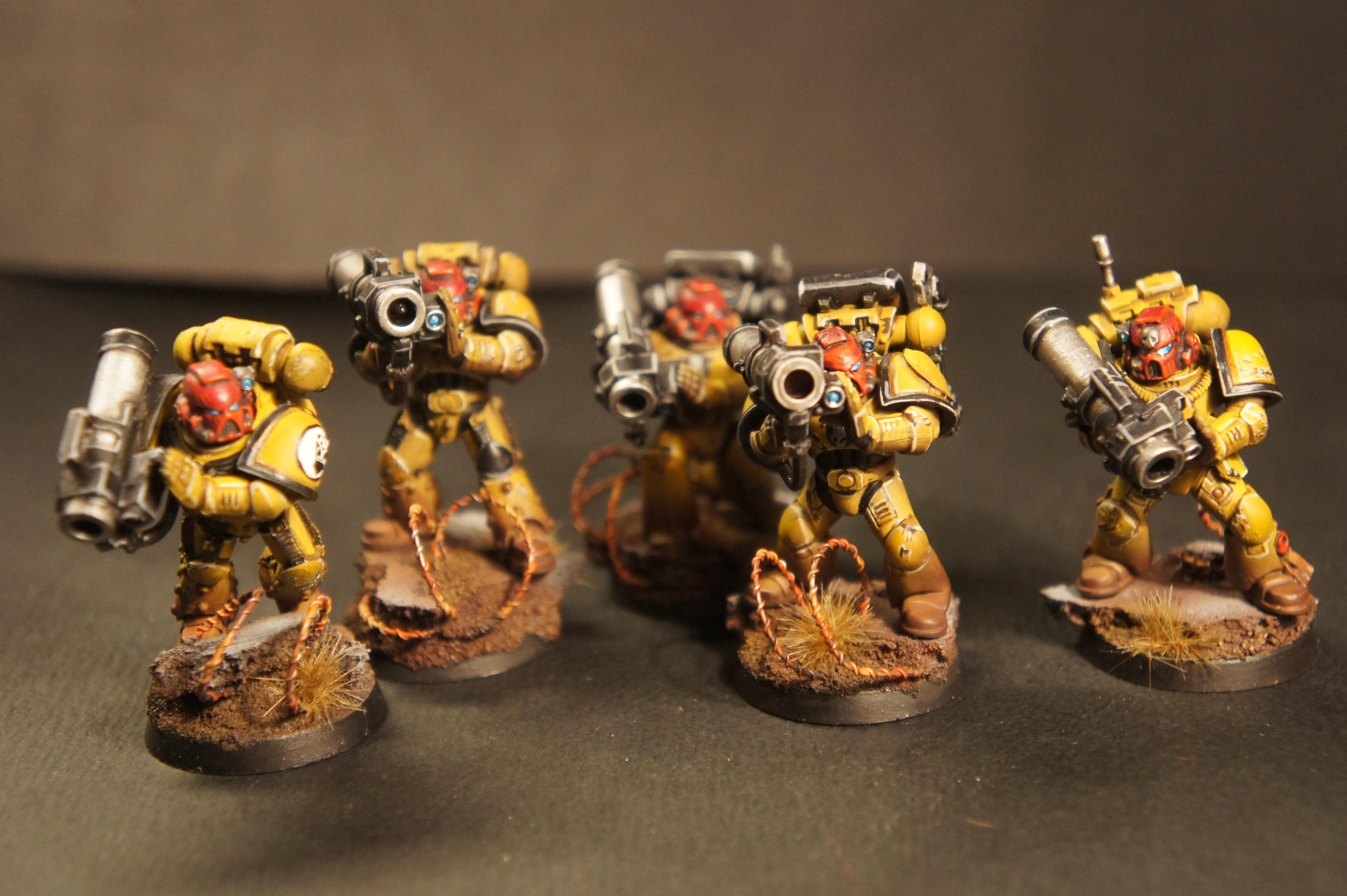Devestators, Imperial Fists, Missile Launchers, Space Marines