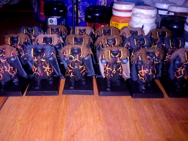 Khorne Warriors of Chaos Lava Armour WiP