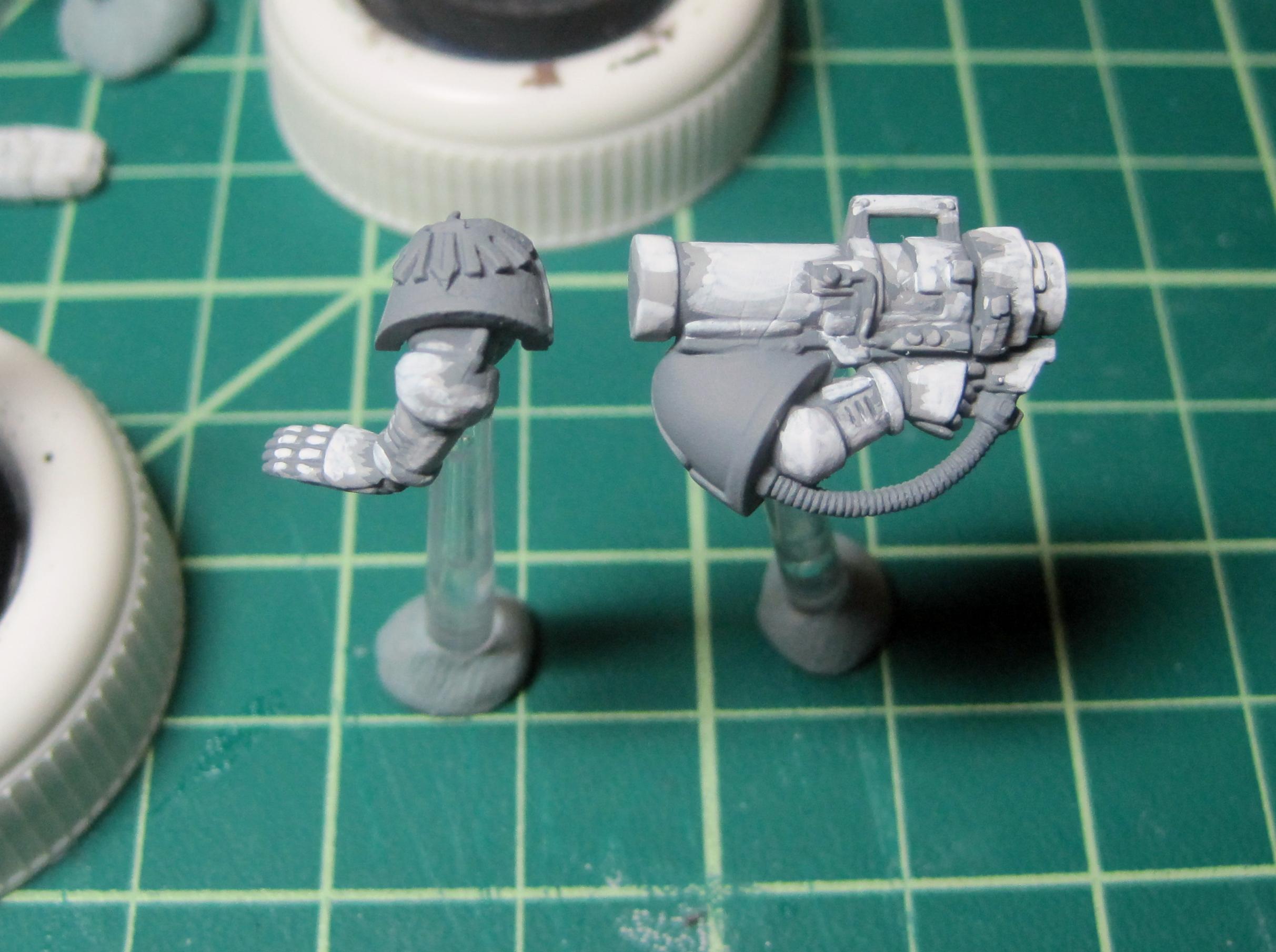 Test Model - Gray Base - Step 2 - Arms - White Highlights