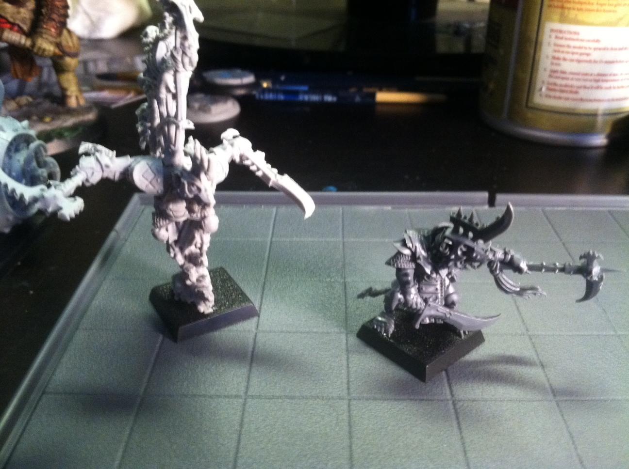 here is Queek and a Stormvermin Champ i have built cant wait to paint them