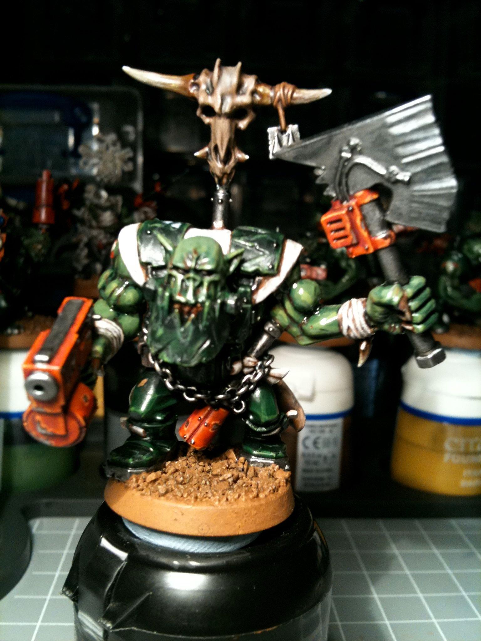 Bosspole, Choppa, Da Ork Angelz, Nob, Orks, Slugga, Work In Progress