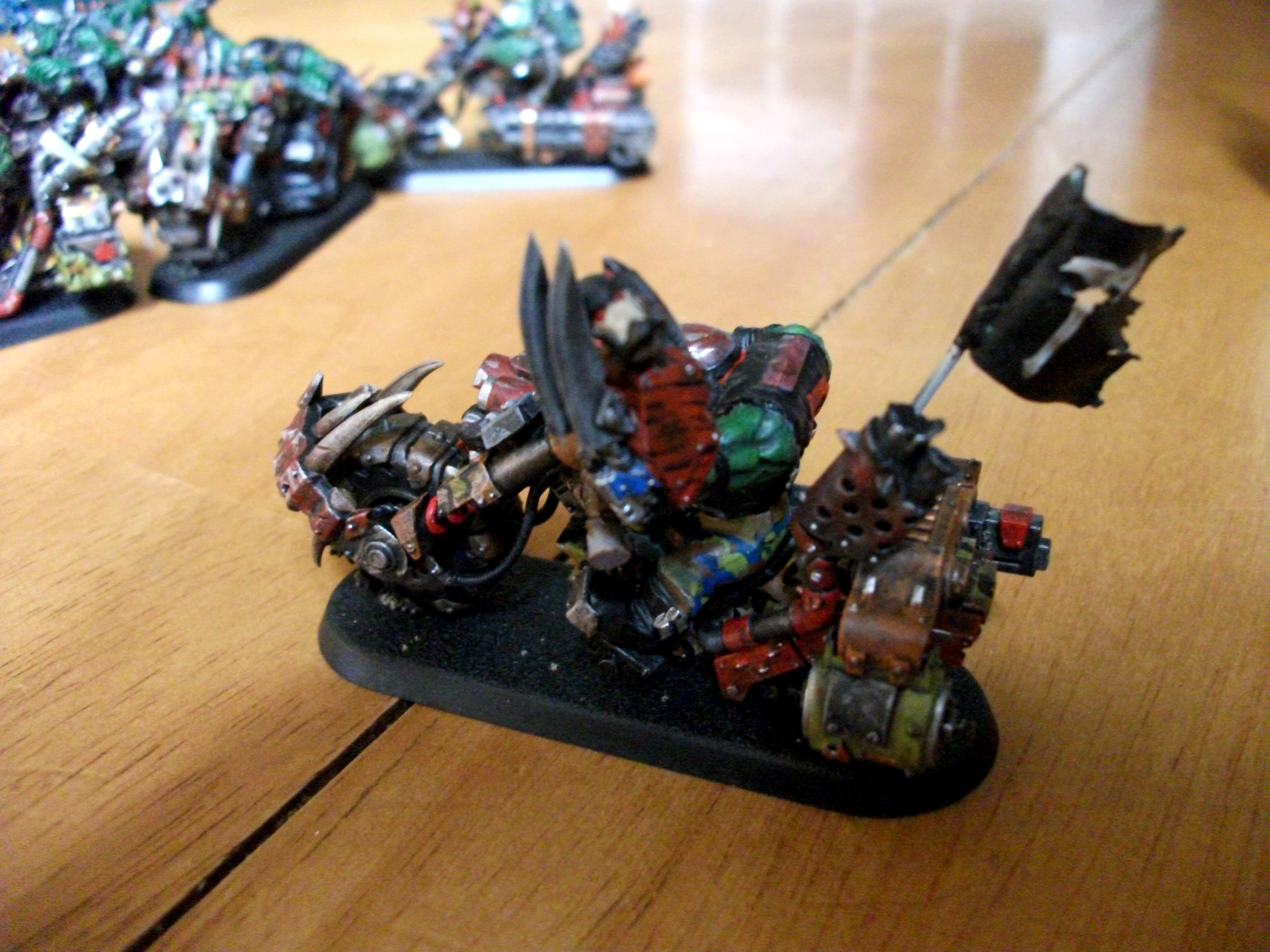 Nob Biker, Nob Warbiker, Orks, War Biker, Warbiker - Warbiker With Flag ...