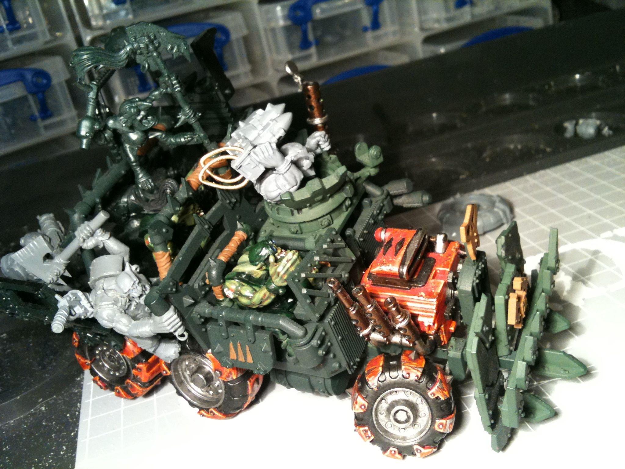 Da Dark Angelz, Orks, Rokkit Launcha, Trukk, Work In Progress