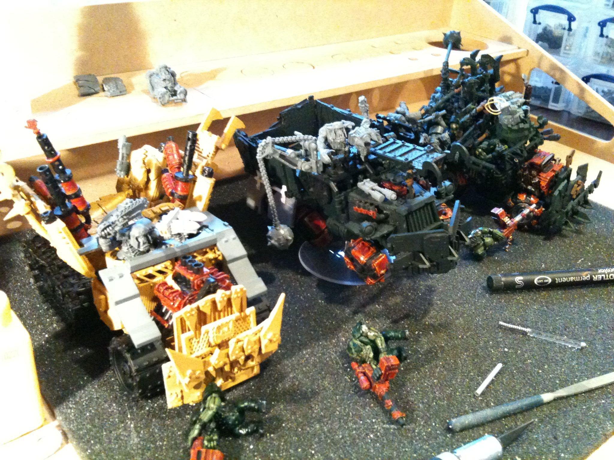 Da Dark Angelz, Orks, Rokkit Launcha, Trukk, Work In Progress