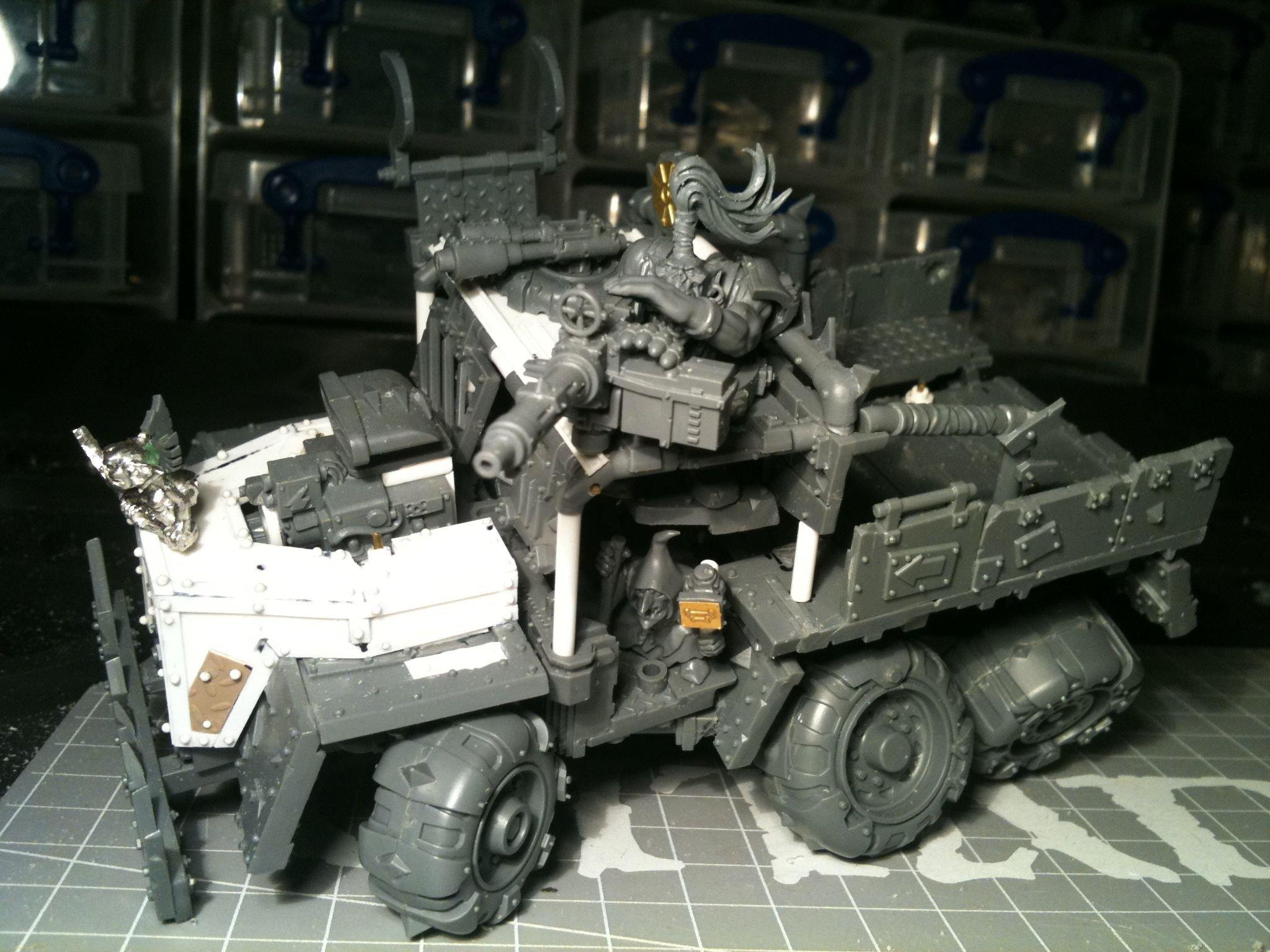 Da Dark Angelz, Gms, Grot Riggers, Orks, Trukk, Work In Progress
