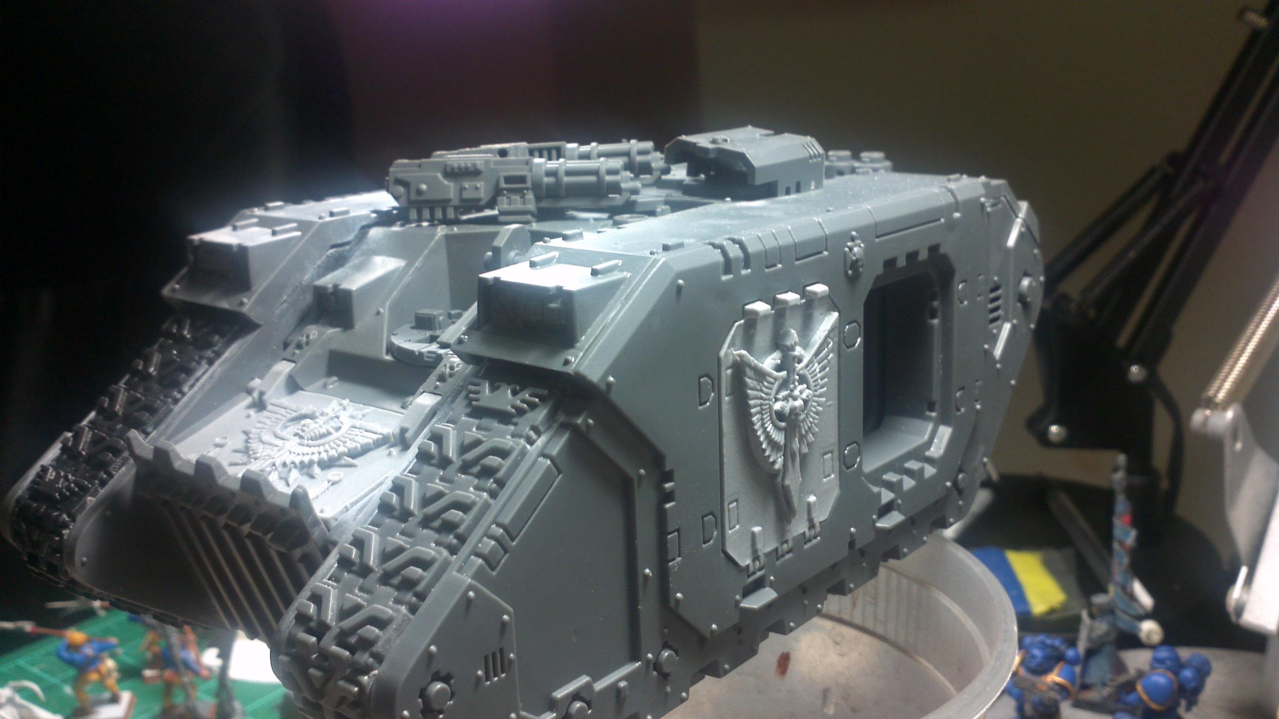 You blew up my Land Raider Redeemer? Now, my other Land Raider Redeemer is going to run you over