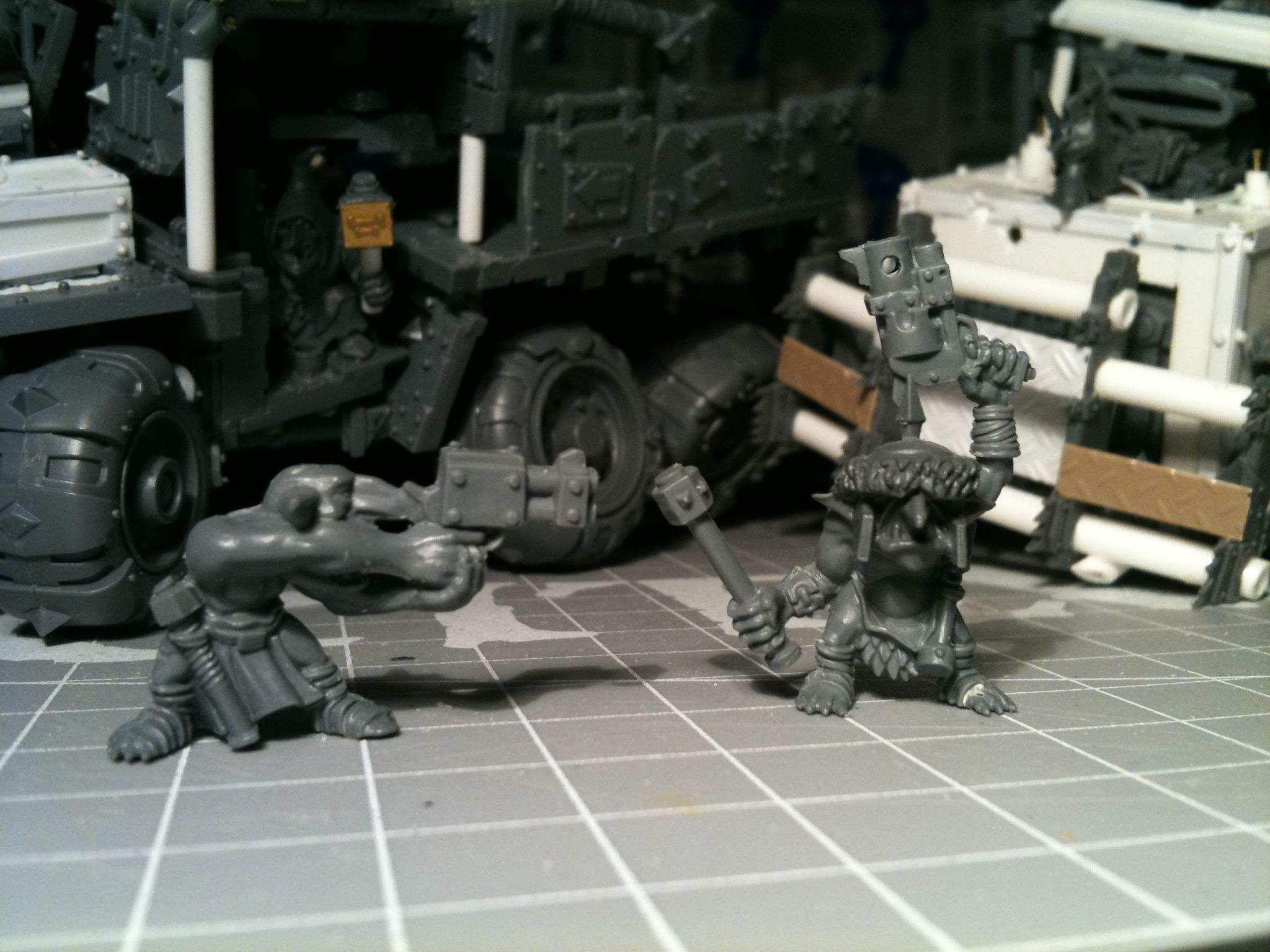 Da Dark Angelz, Gms, Grot Riggers, Orks, Trukk, Work In Progress
