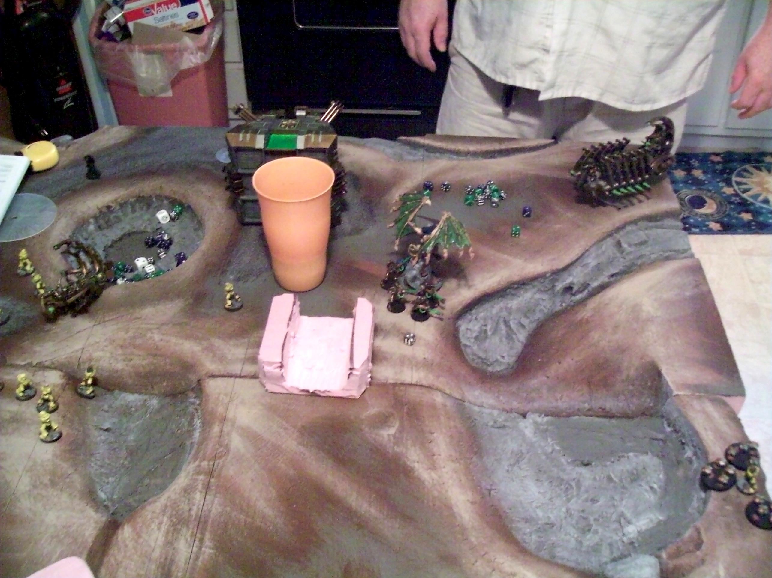 Battle, Report, Plague Marines vs Necrons 1k End of turn 3