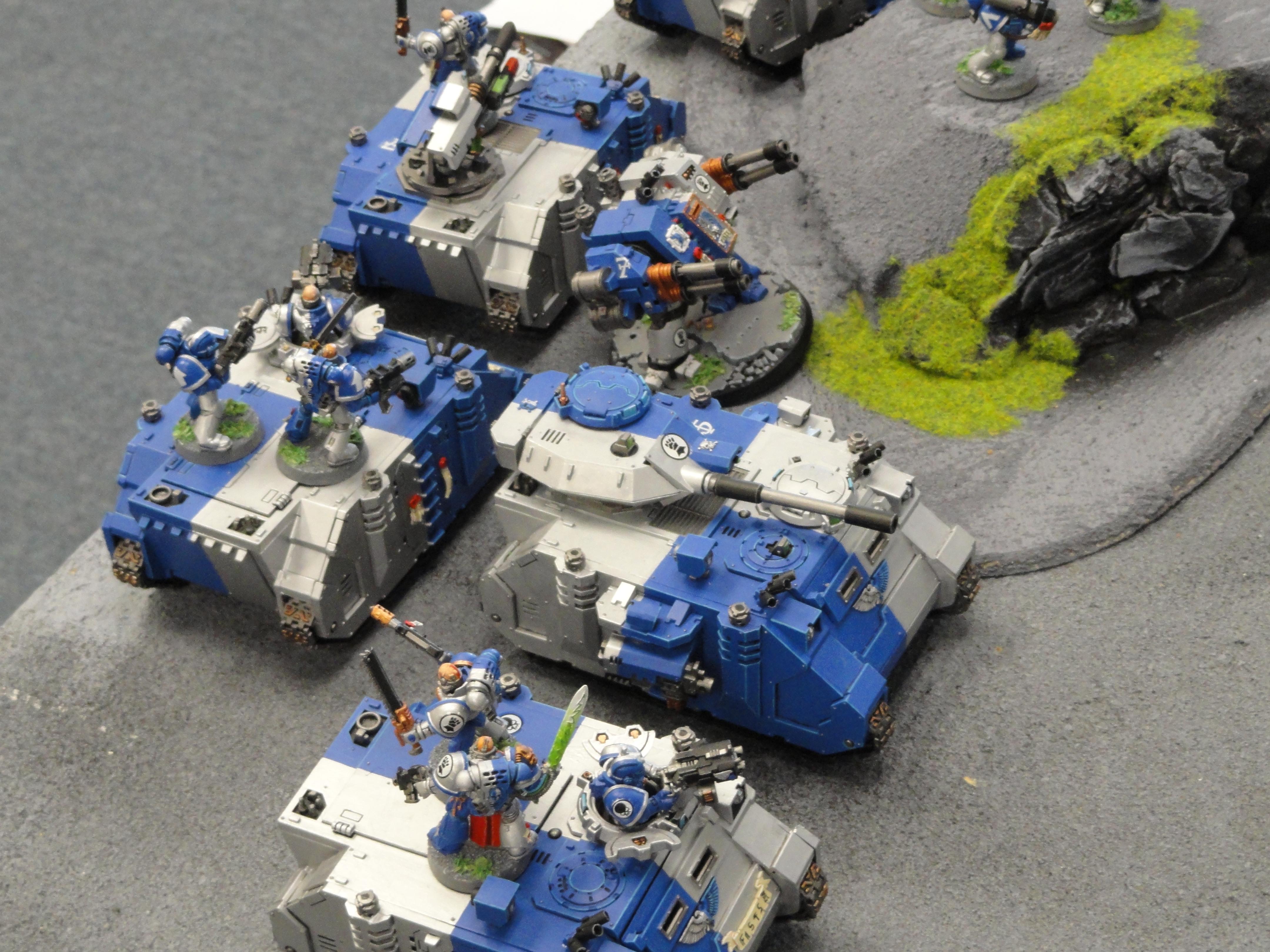 Dreadnought, Predator, Razorback, Rhino, Space Marines