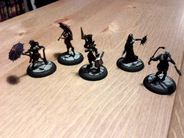 Mad Hatter, Madame Sybelle, Malifaux, Resurrectionists, Rotten Belles, Seamus, The Red Chapel Gang, Undead, Zombie