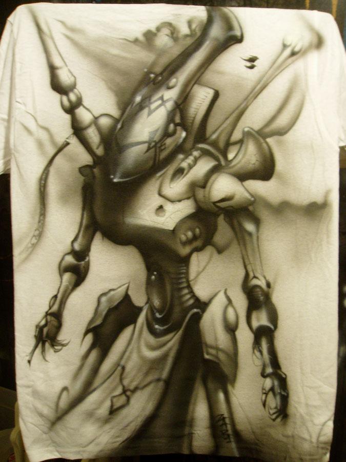 Artwork, Black And White, Eldar, T-shirt, Wraithlord